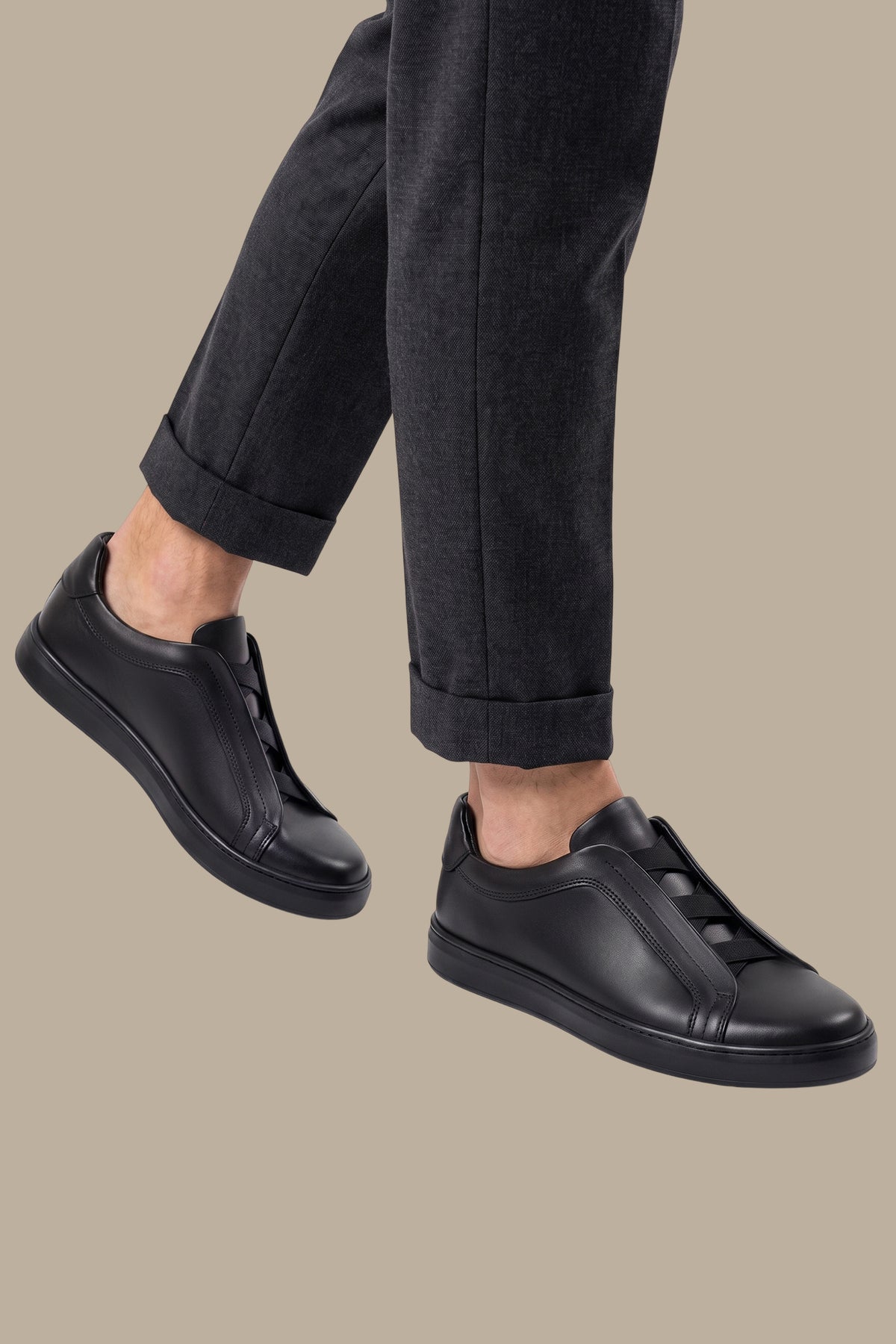 Triple X Lace-Up Sneakers – Real Leather
