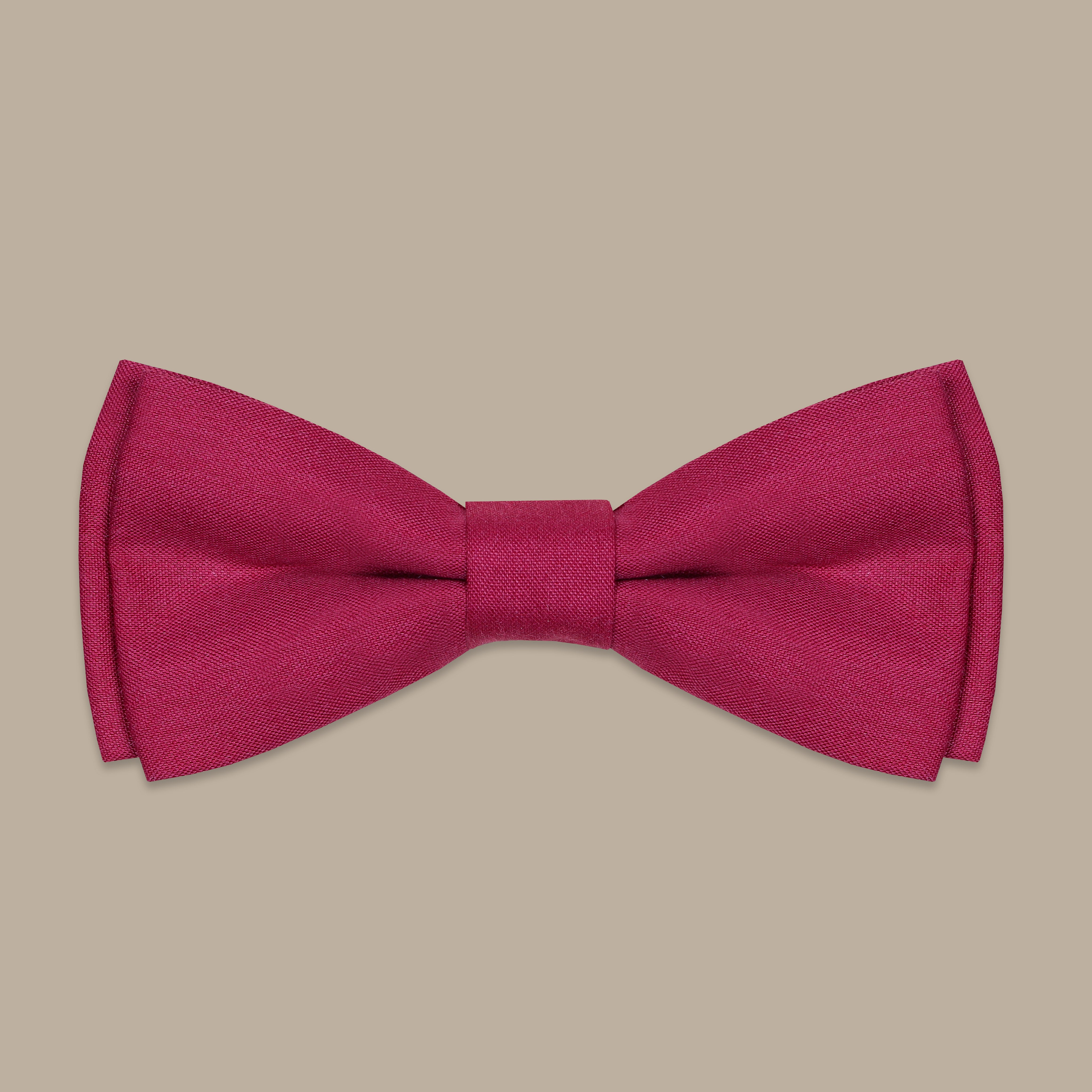 Plain Satin Bowtie in Burgundy