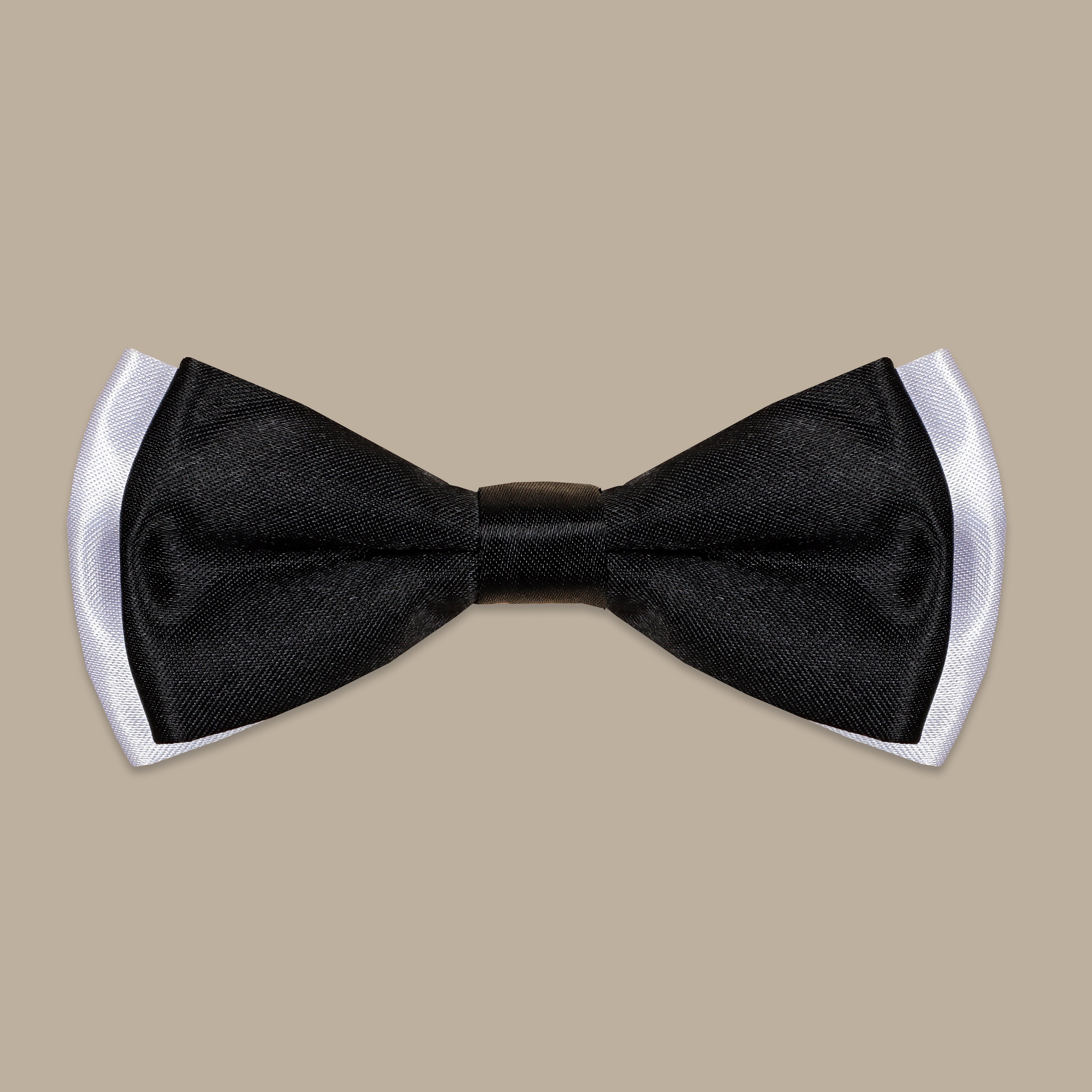 Kids Satin Bowtie in White
