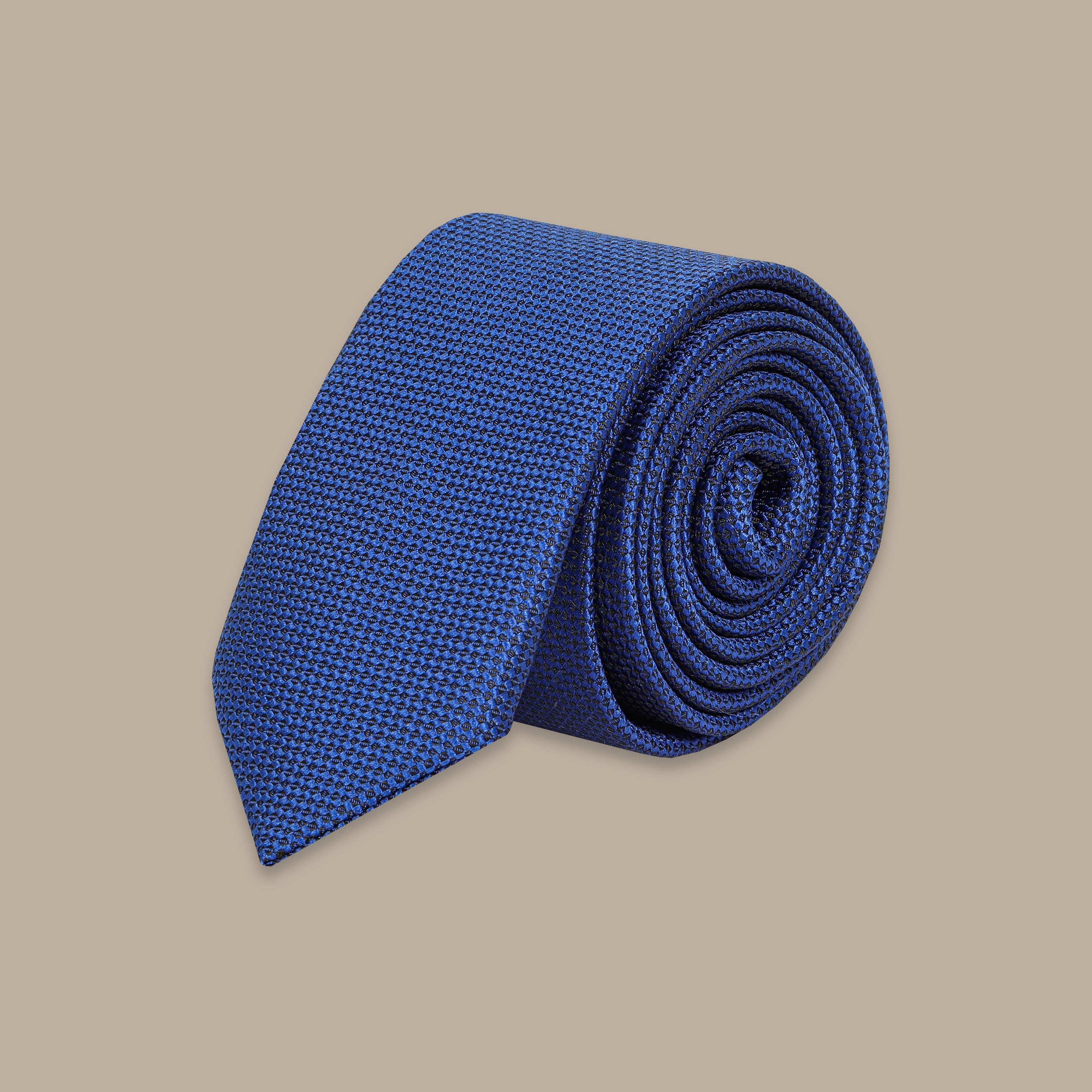 Kids Structured Tie - Plain Navy