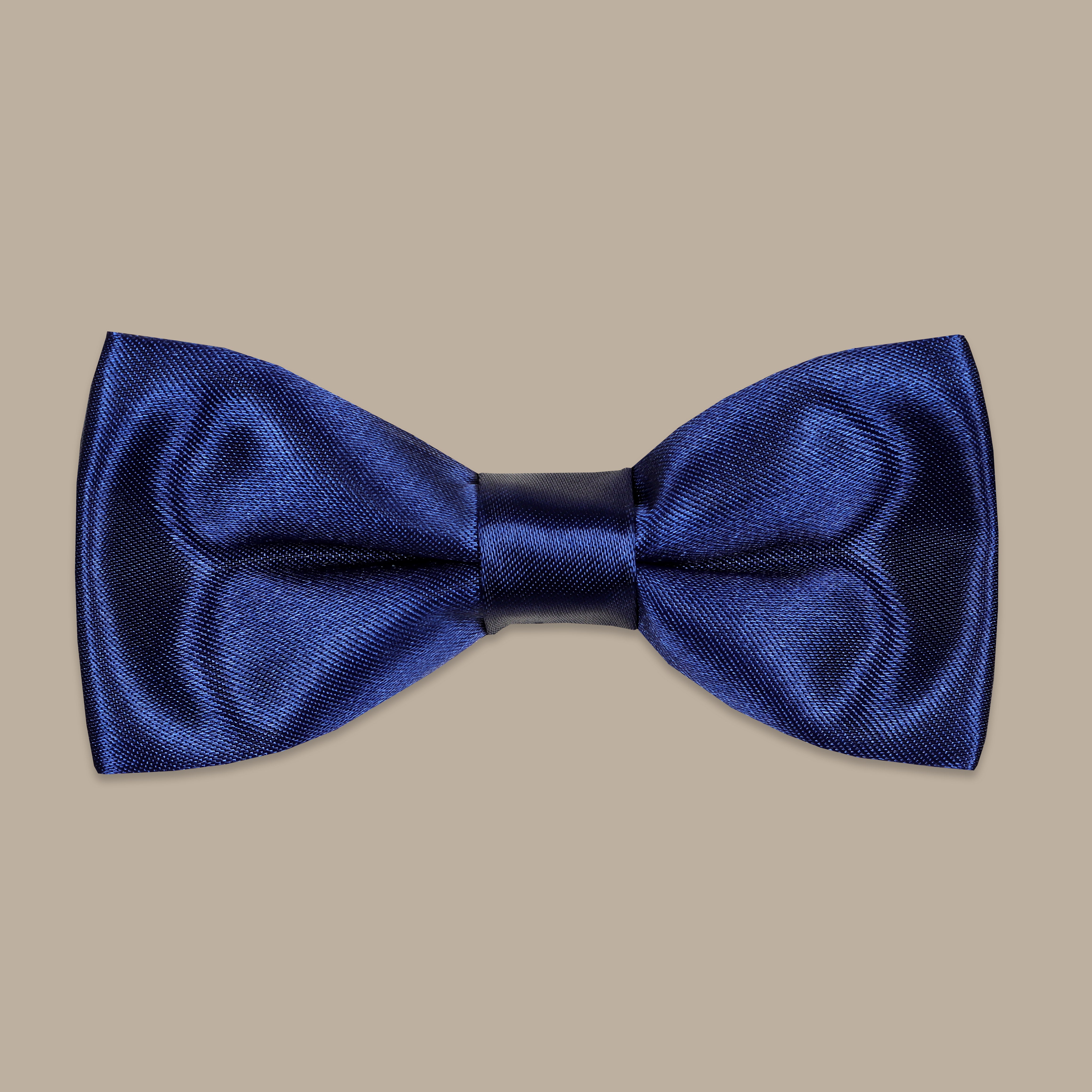 Kids Basic Satin Bowtie in Navy