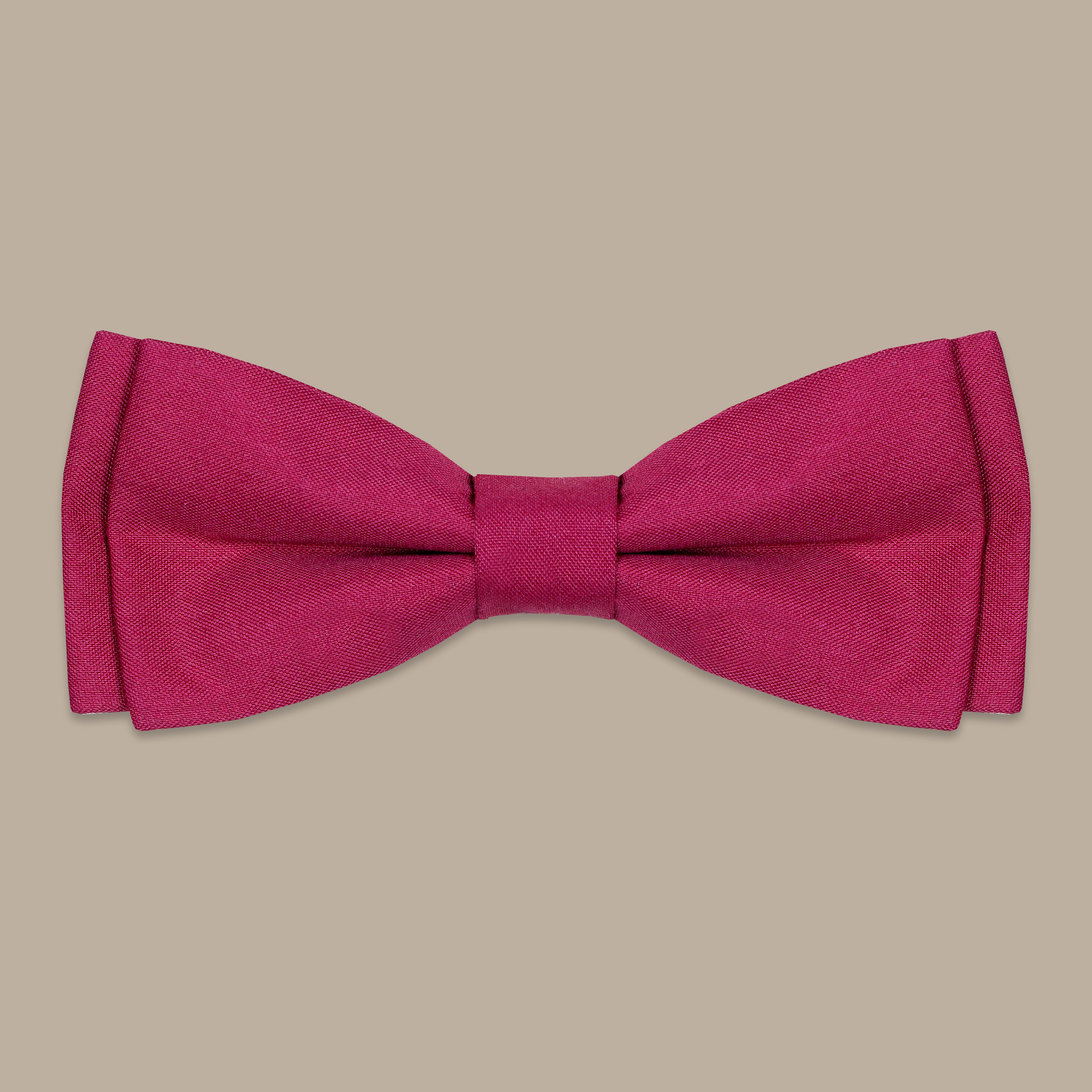Kids Basic Satin Bowtie in Burgundy