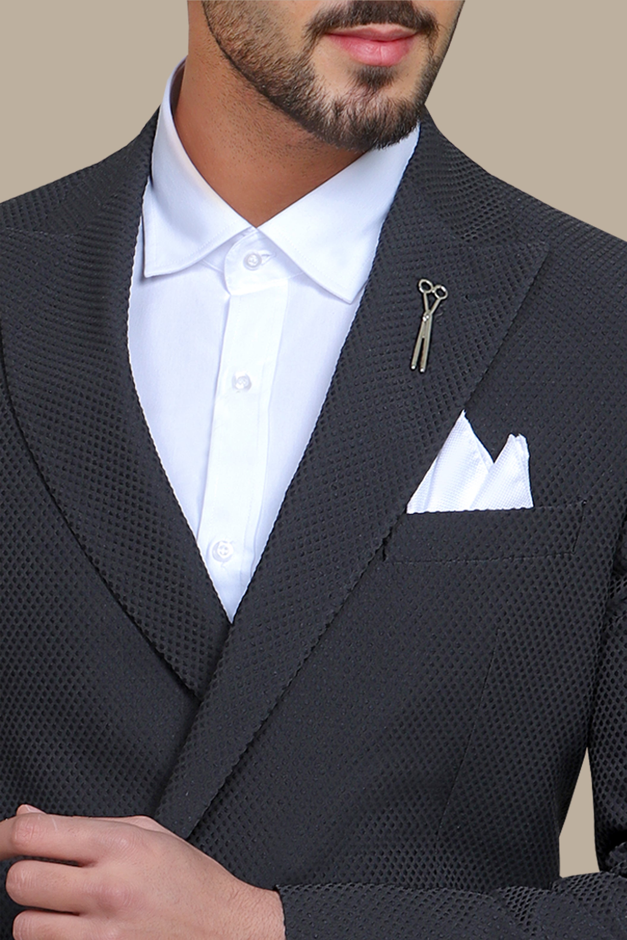 Architectural Elegance: FV Structured Symmetric Blazer