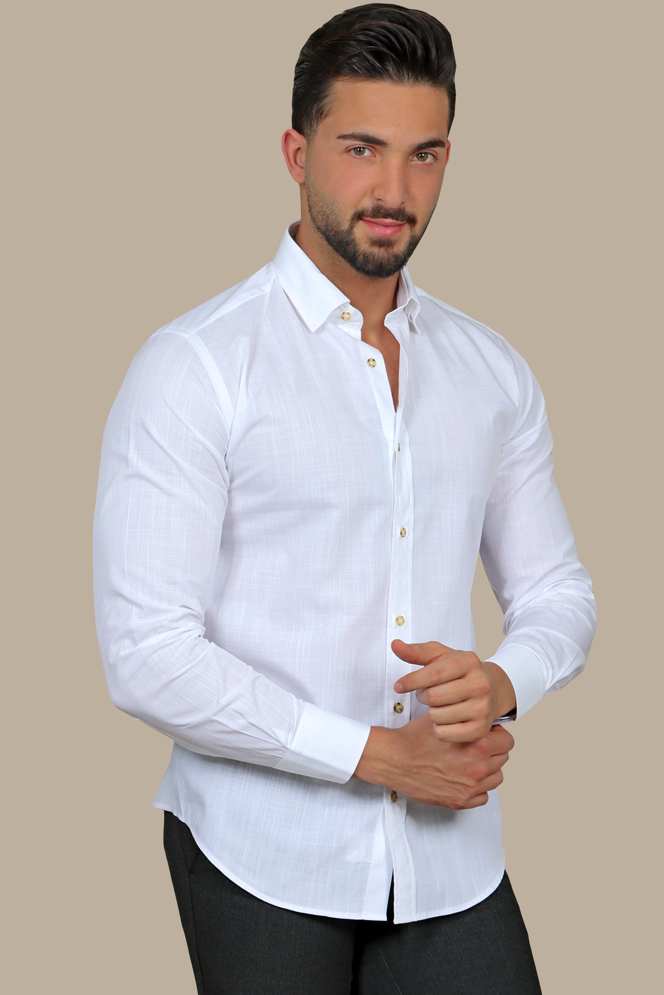 Earth Tones Elegance: Linen Off White