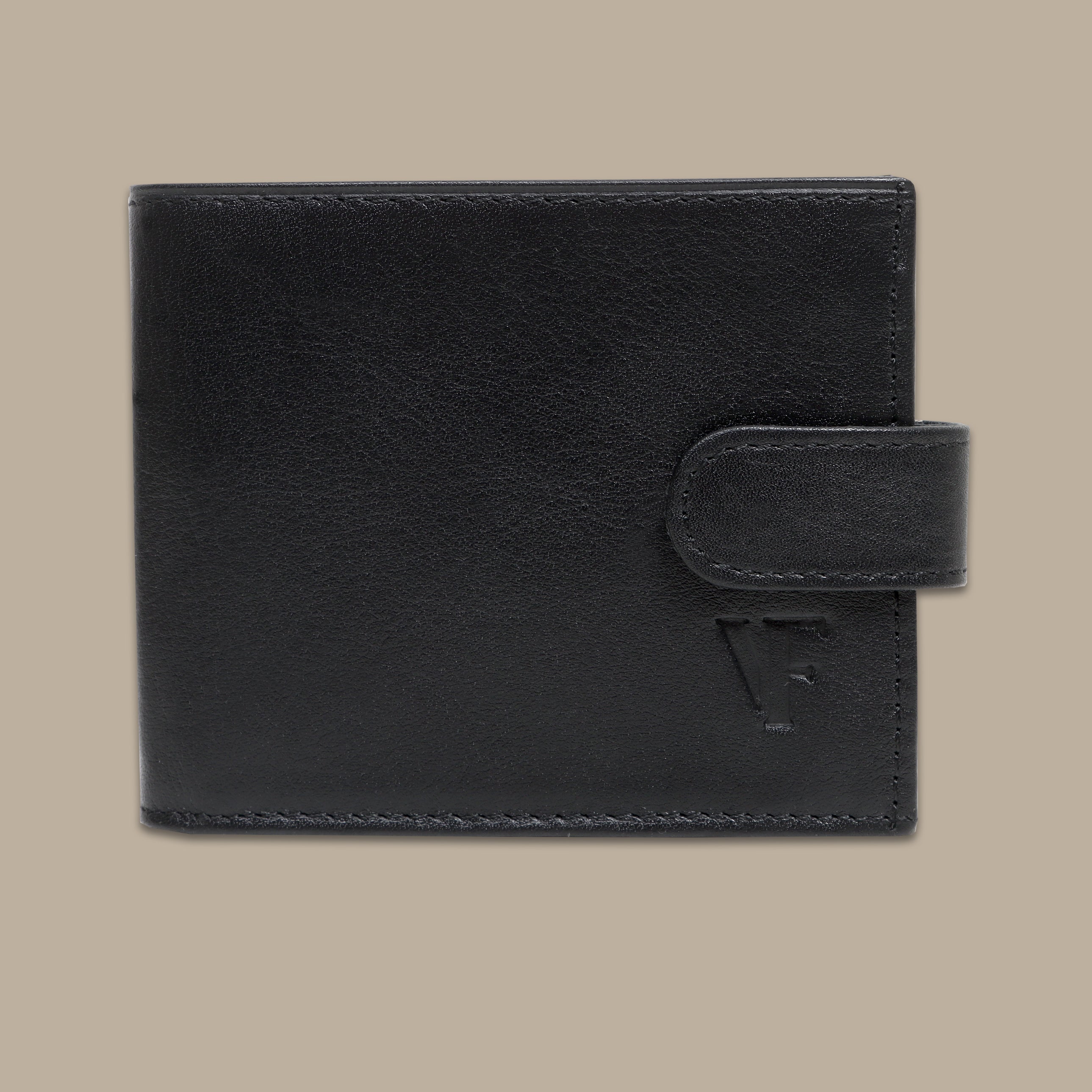 Jet Black Elegance: Stylish Wallet Flap Capsule for Timeless Sophistication