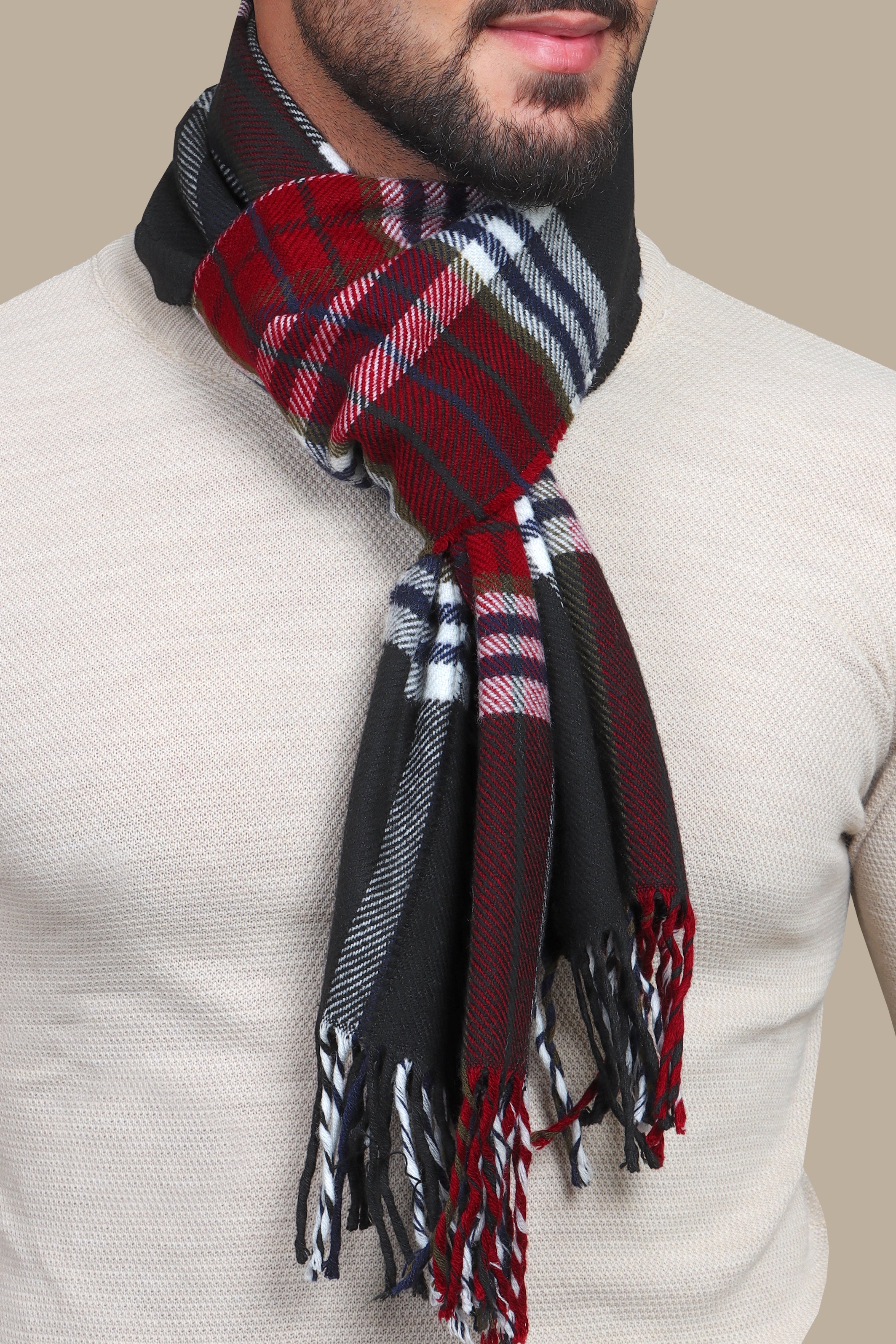 Bordeaux Noir Layers: Wool Elegance in Black Harmony