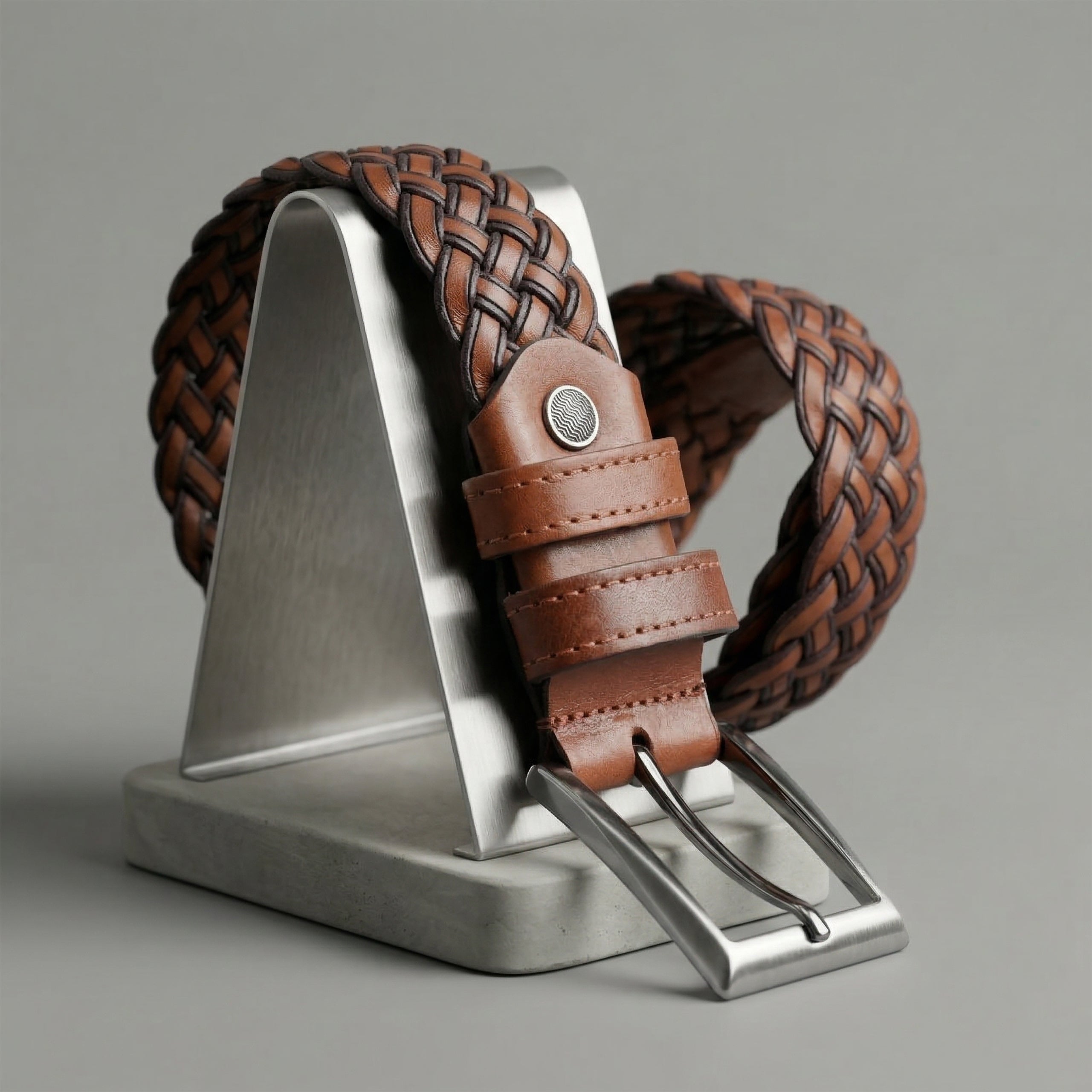 Brown Braided Belt