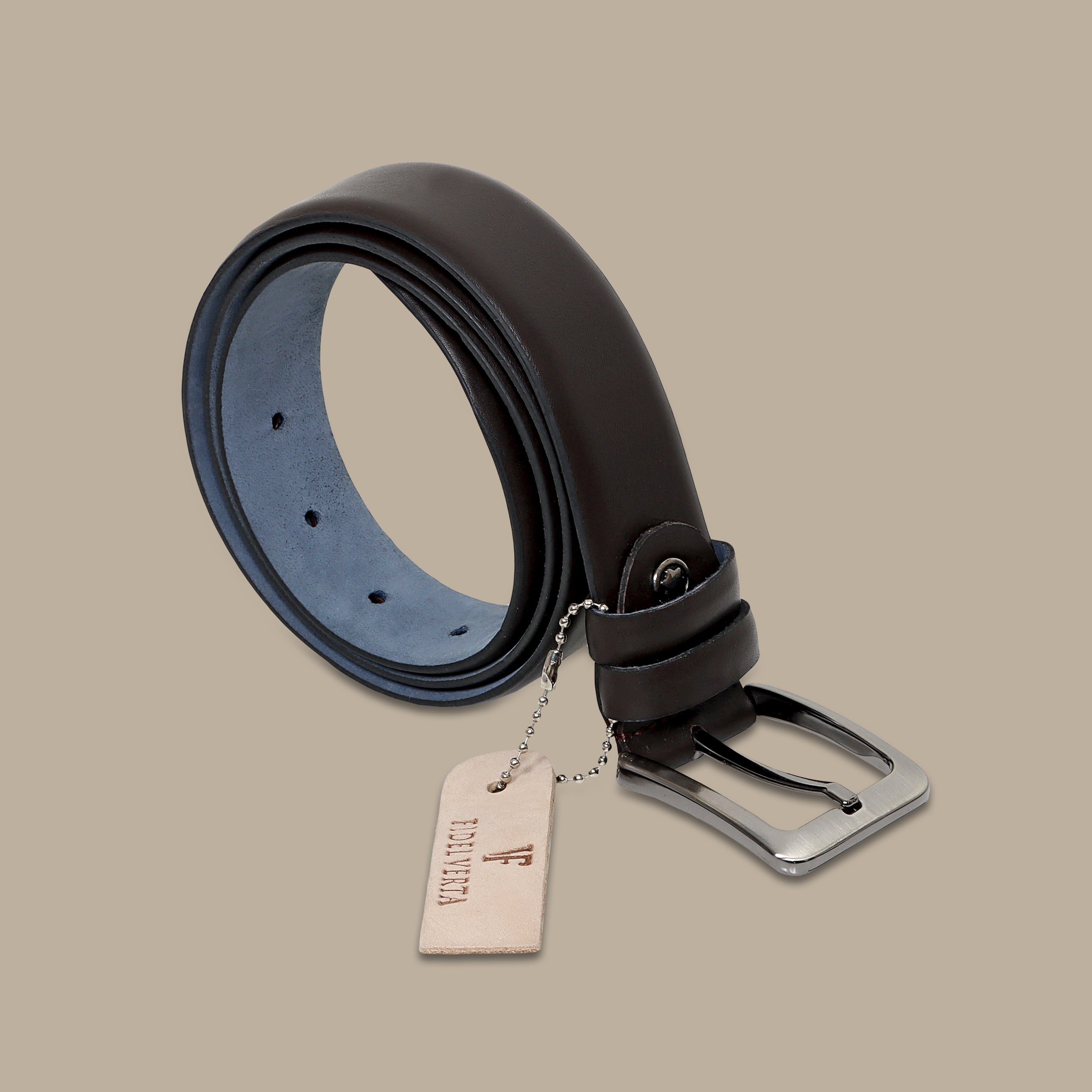 Basic Brown Leather Nubuck Belt: Timeless Simplicity