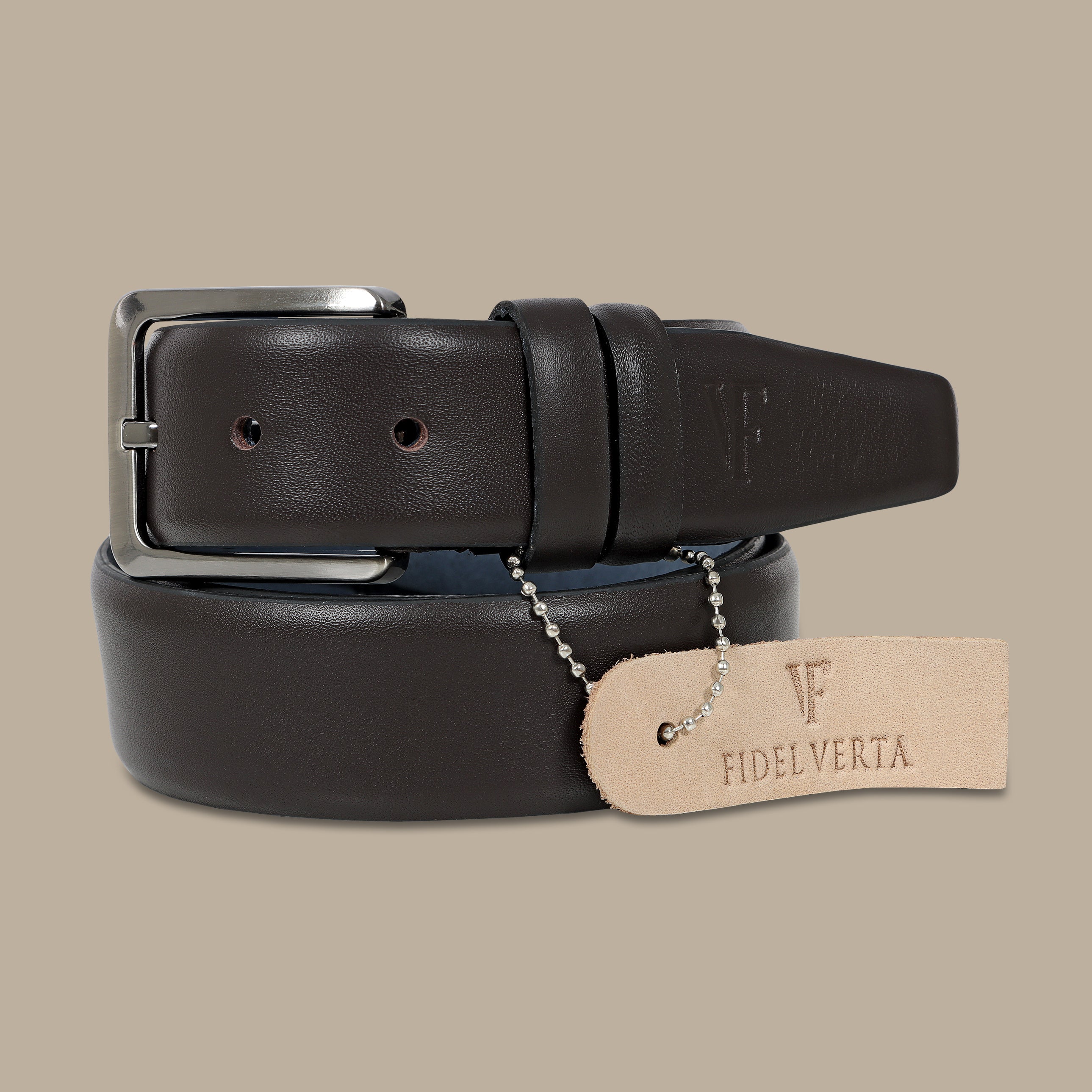 Basic Brown Leather Nubuck Belt: Timeless Simplicity