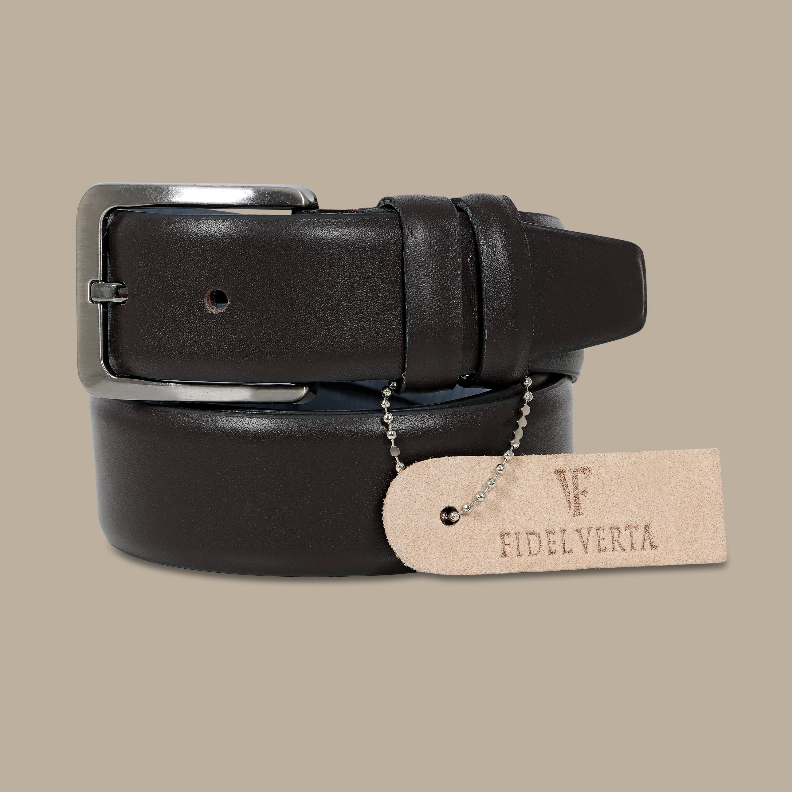 Basic Brown Leather Nubuck Belt: Timeless Simplicity