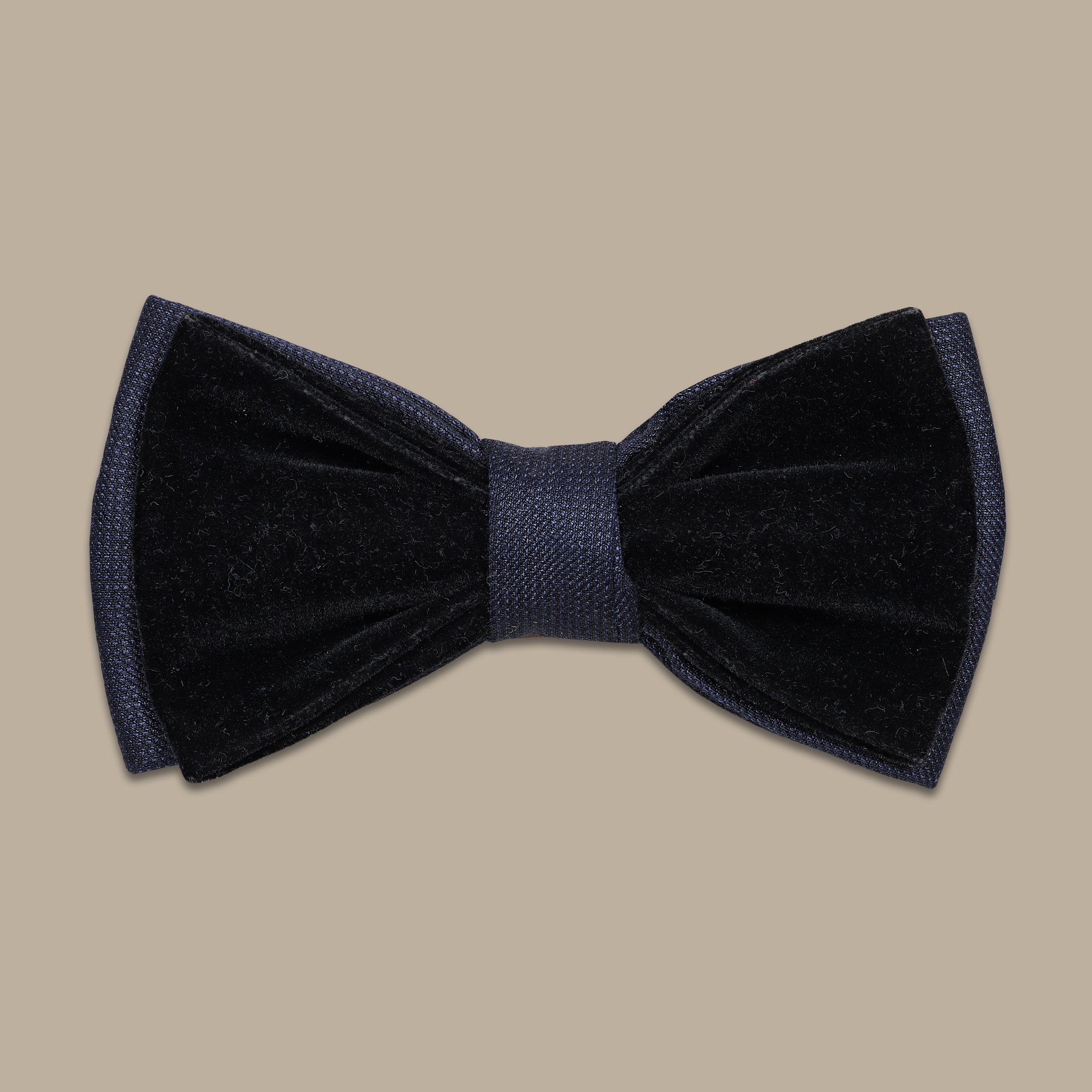 Satin Navy Velvet Bowtie