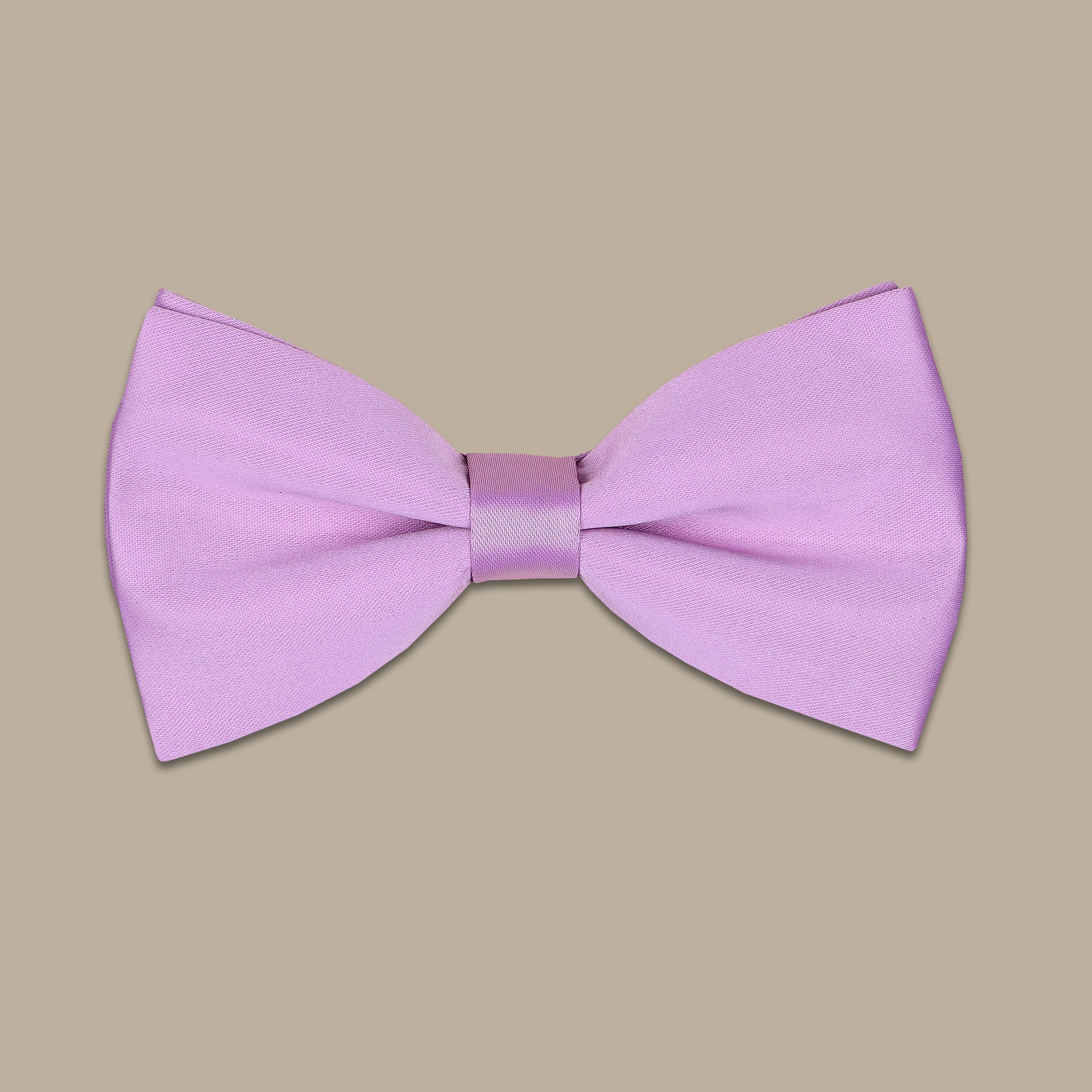 Plain Lilac Satin Bowtie