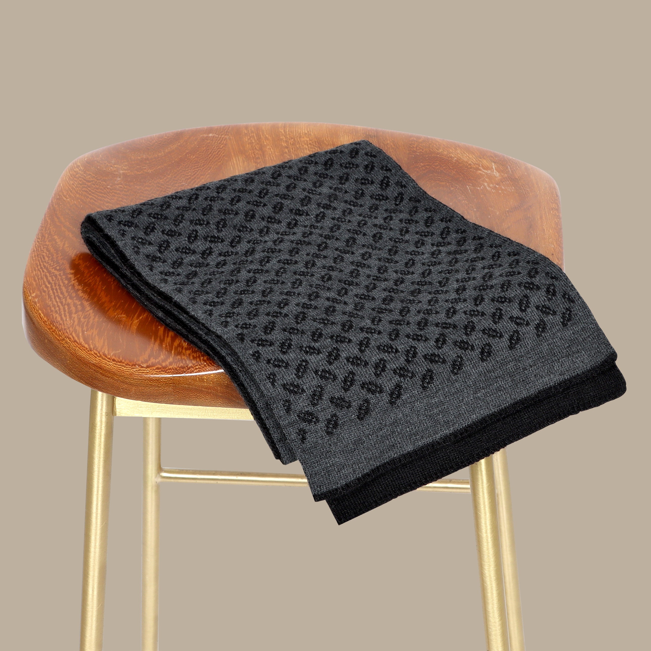 Dark Grey Slim Designed Scarf