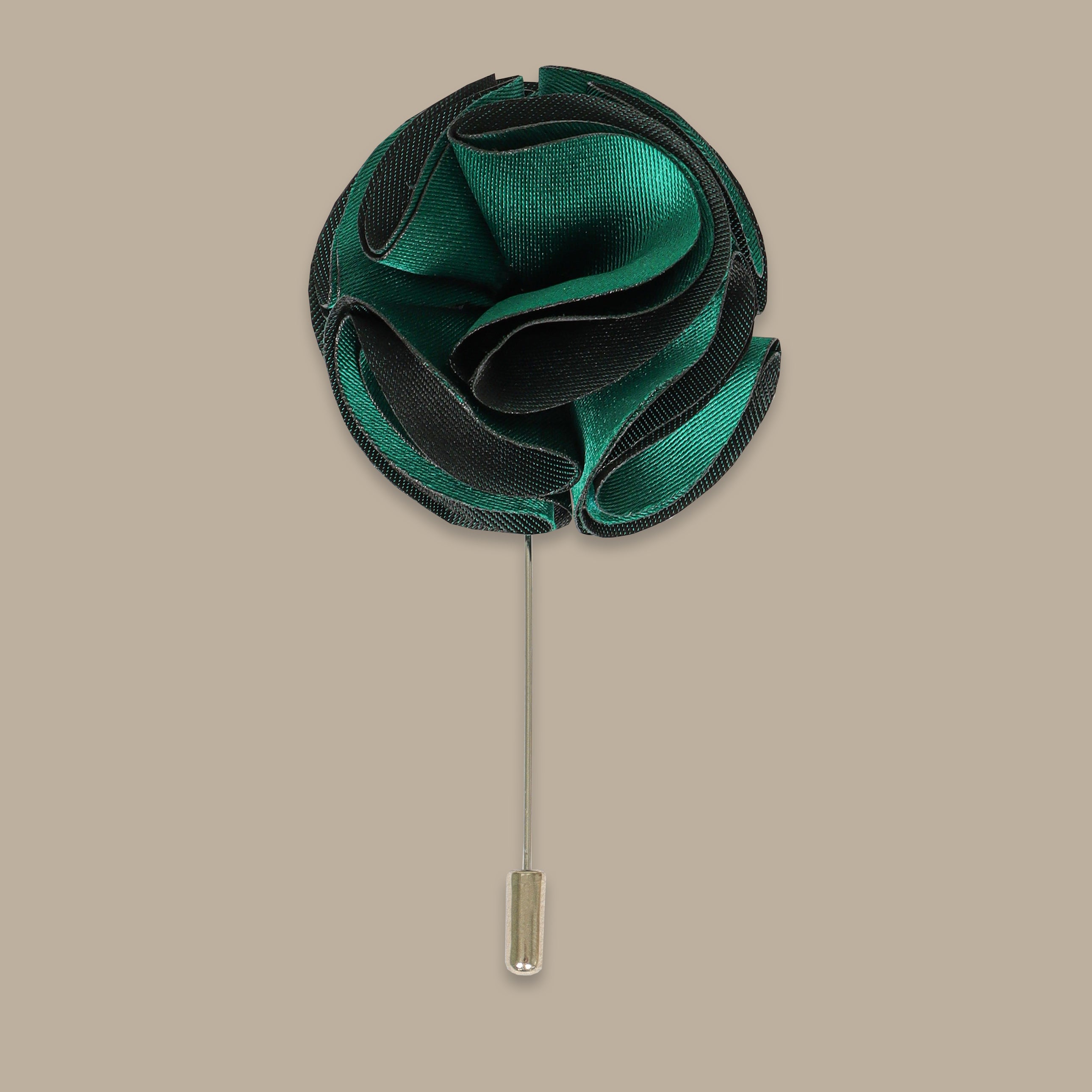 Floral Statement: Green Pin with Big Bloom