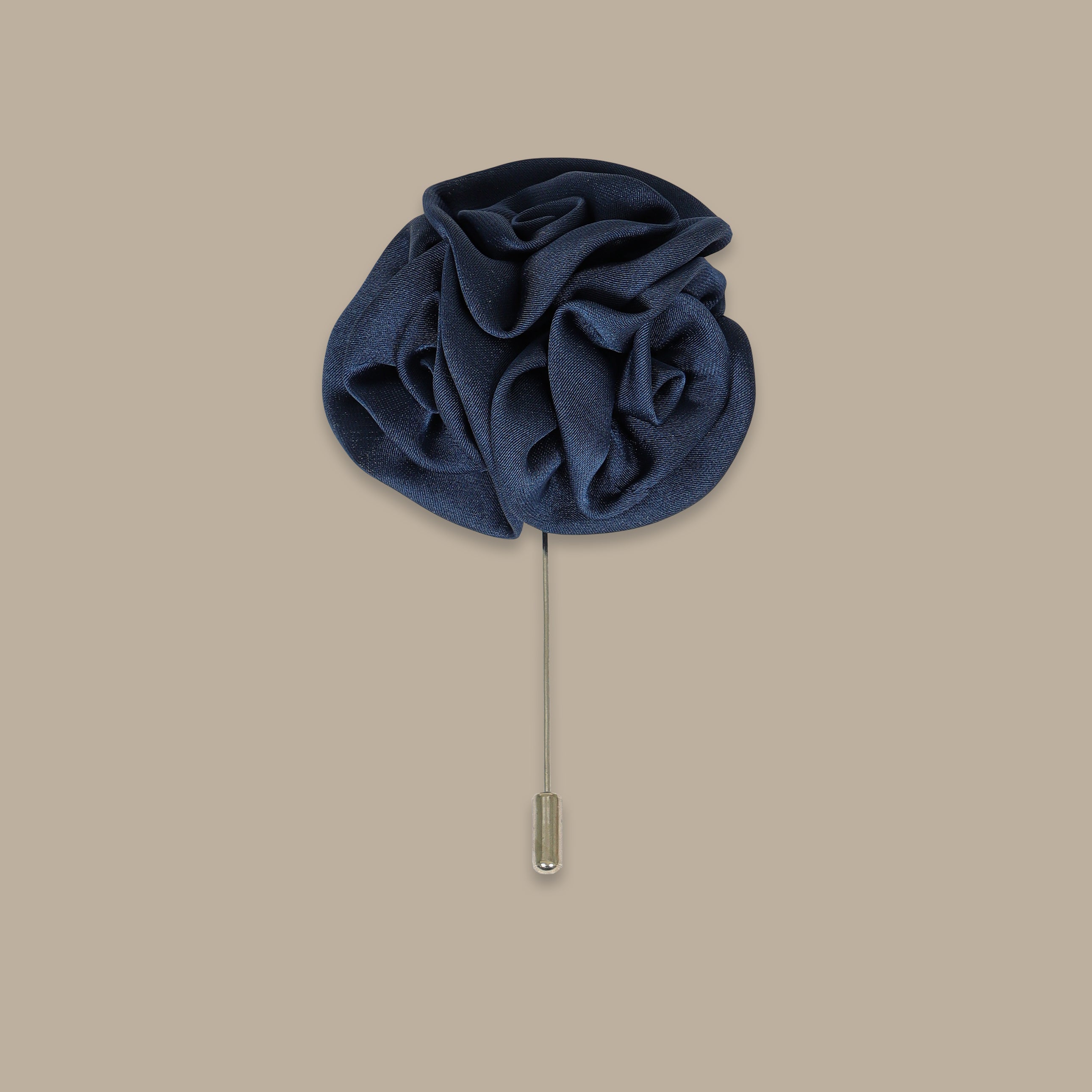 3 Navy Flowers Pin