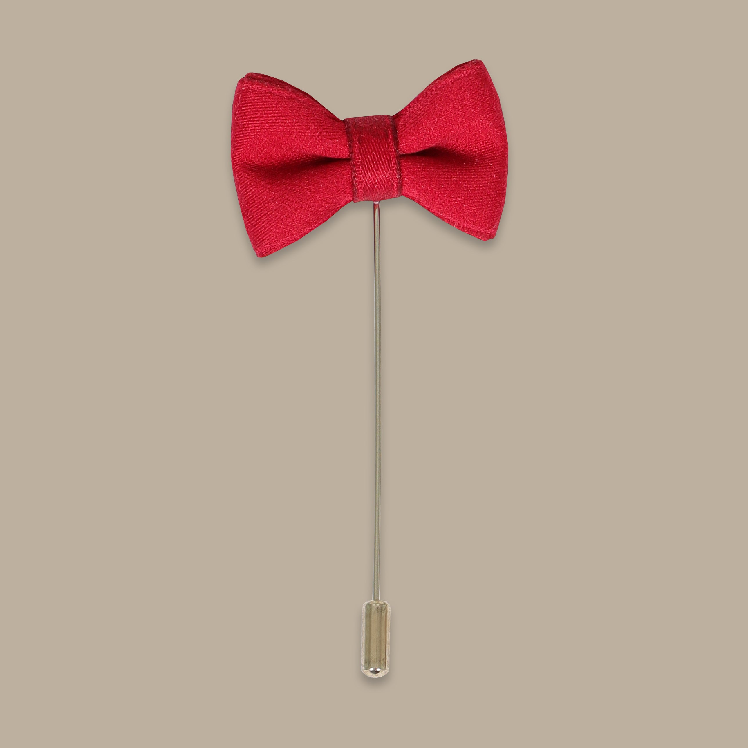 Burgundy Tie Shaped Pin