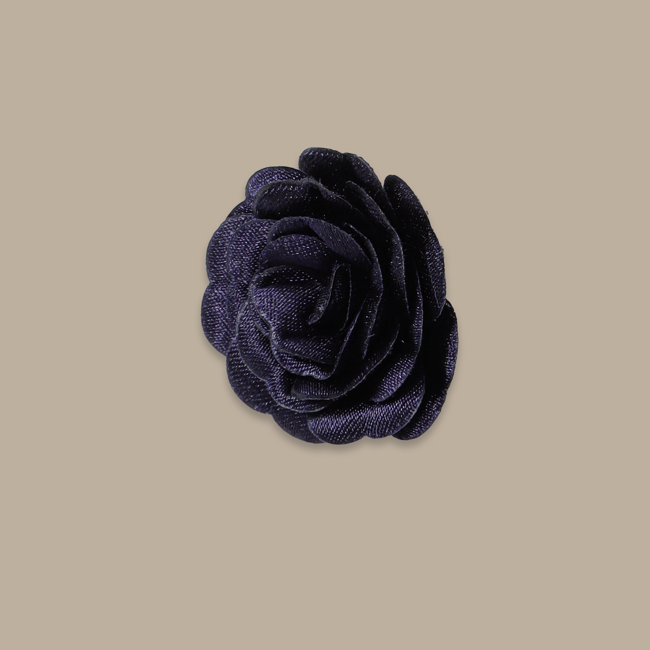 Navy Big Flower Pin