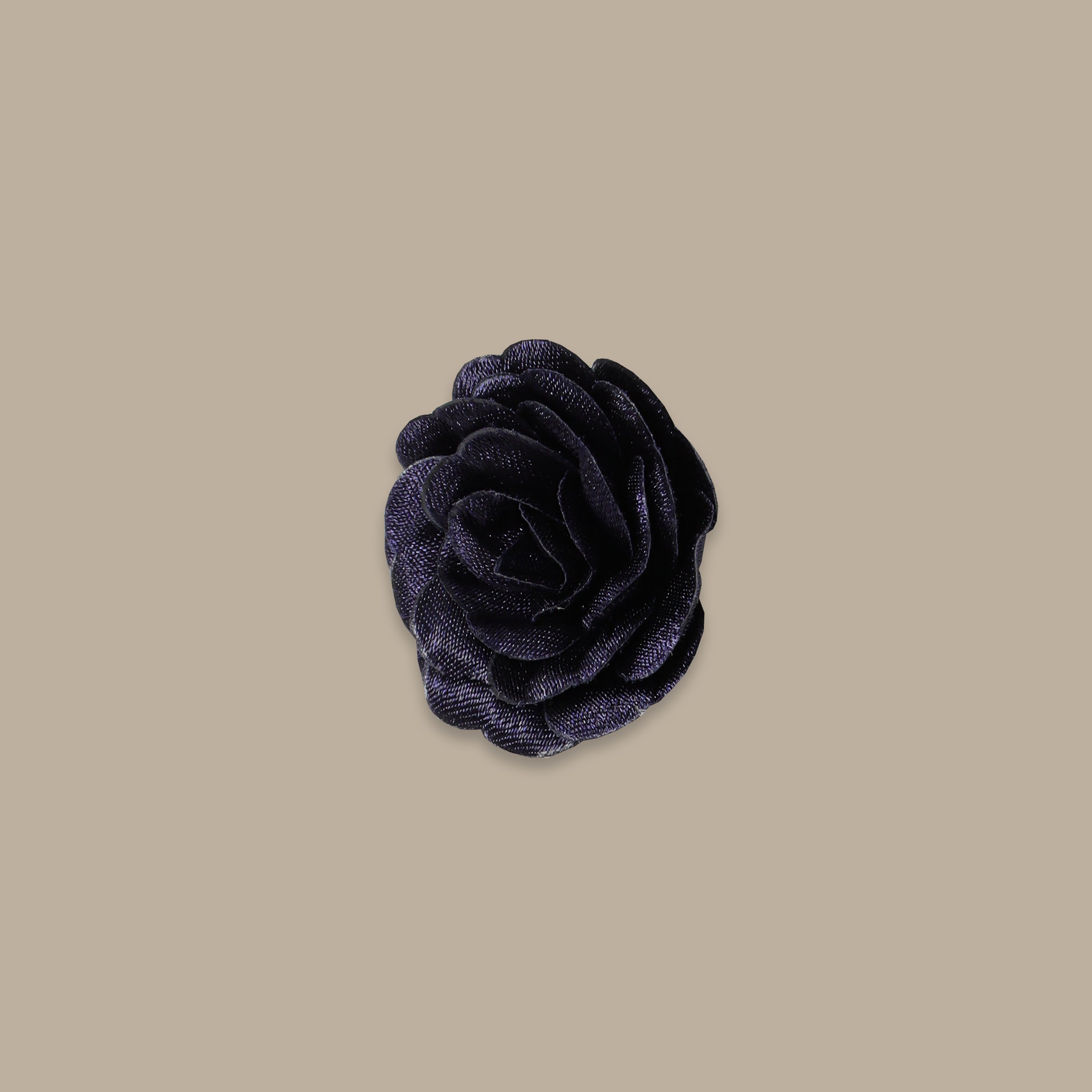 Navy Big Flower Pin
