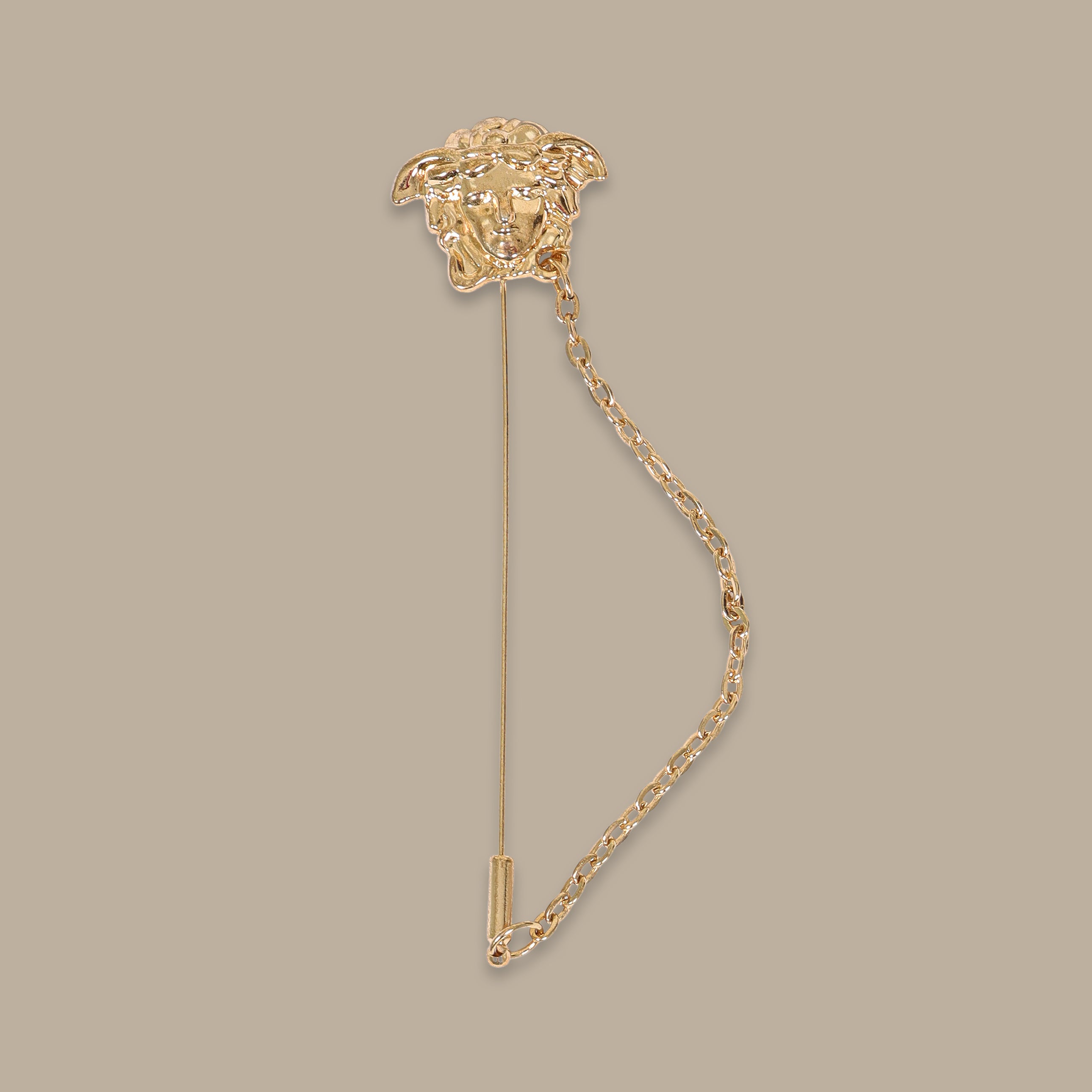 Gold Versace Pin