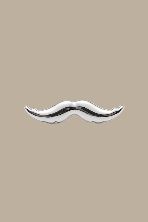 Silver Moustache Pin