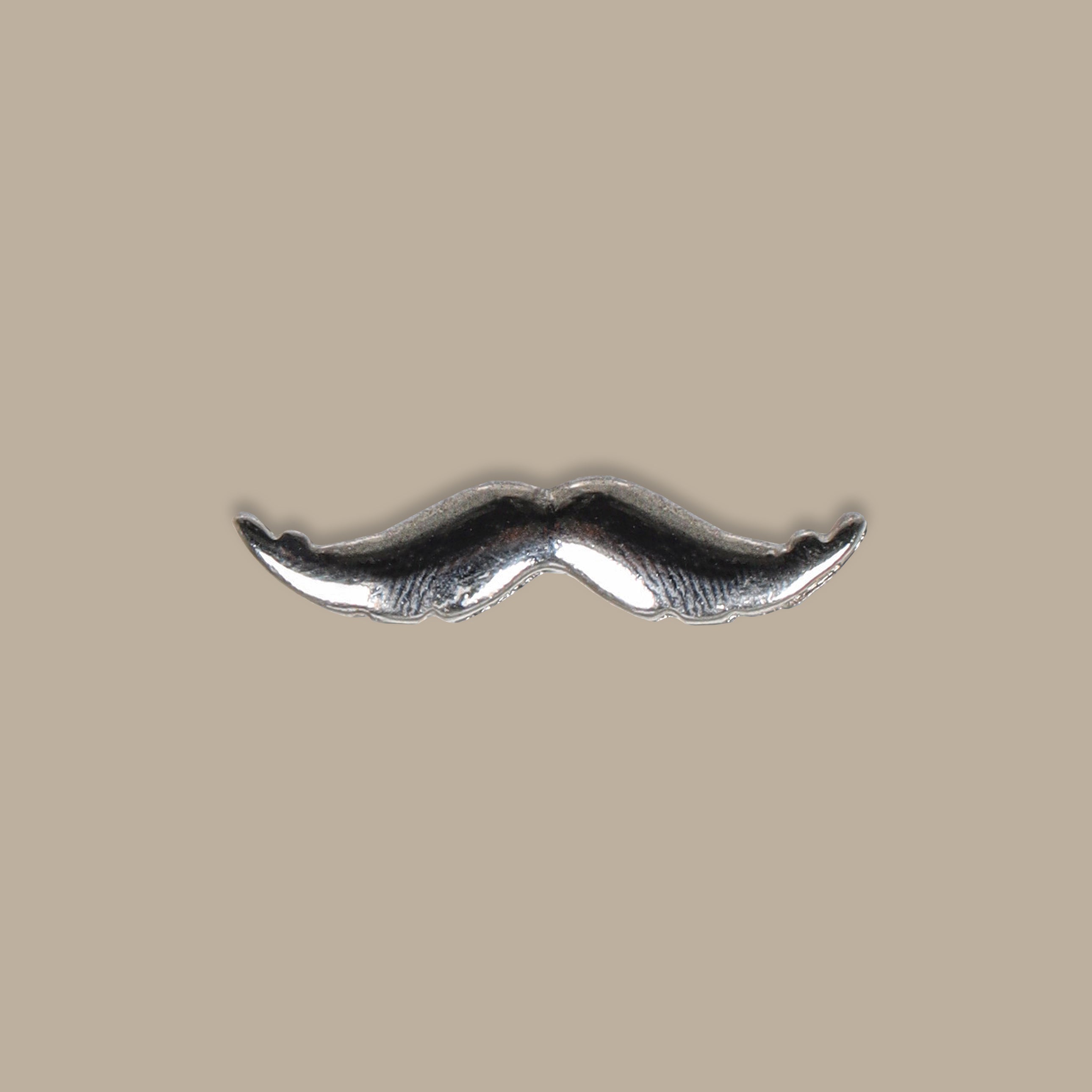 Silver Moustache Pin