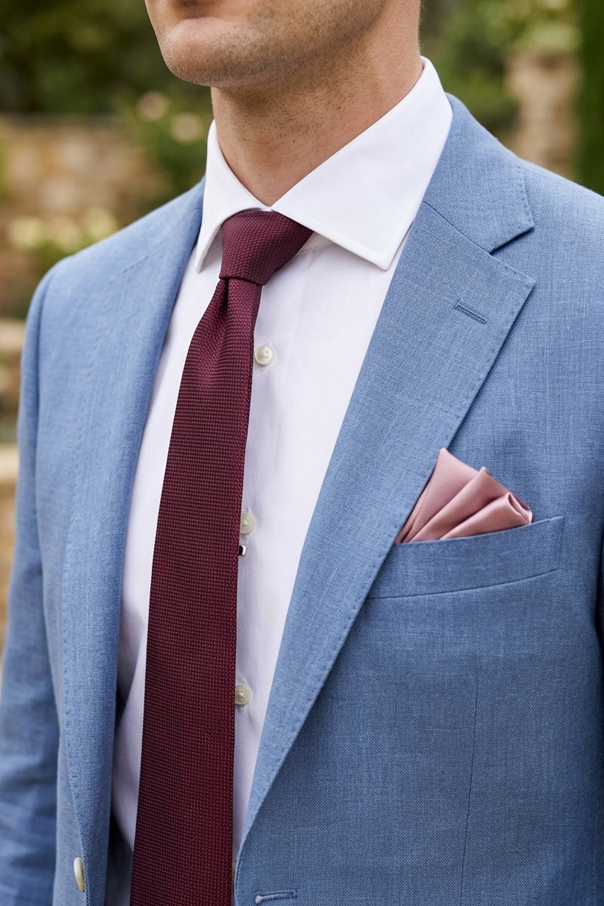 Rose Gold Satin Pocket Square