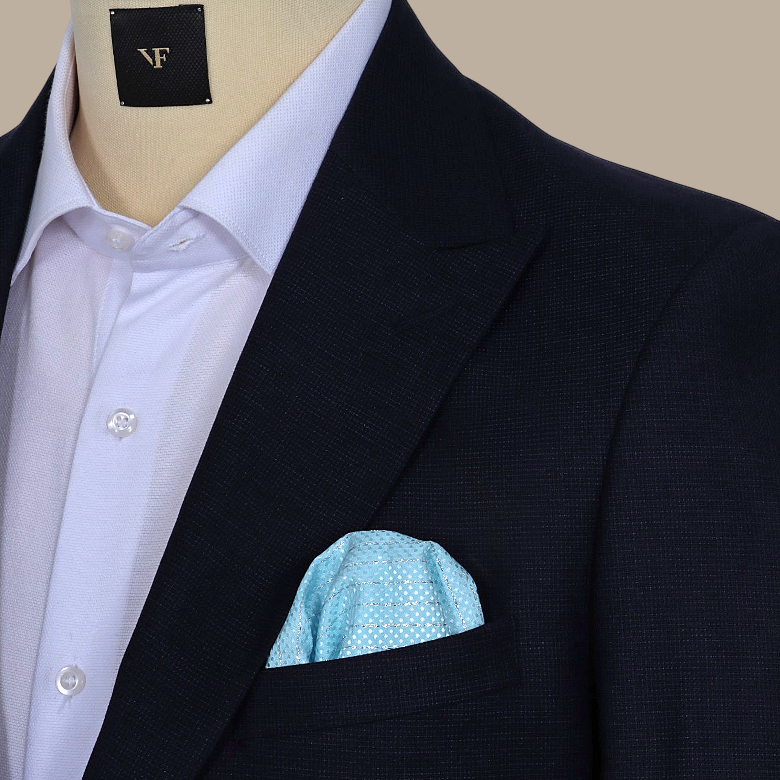 Turquoise Dotted Pocket Square