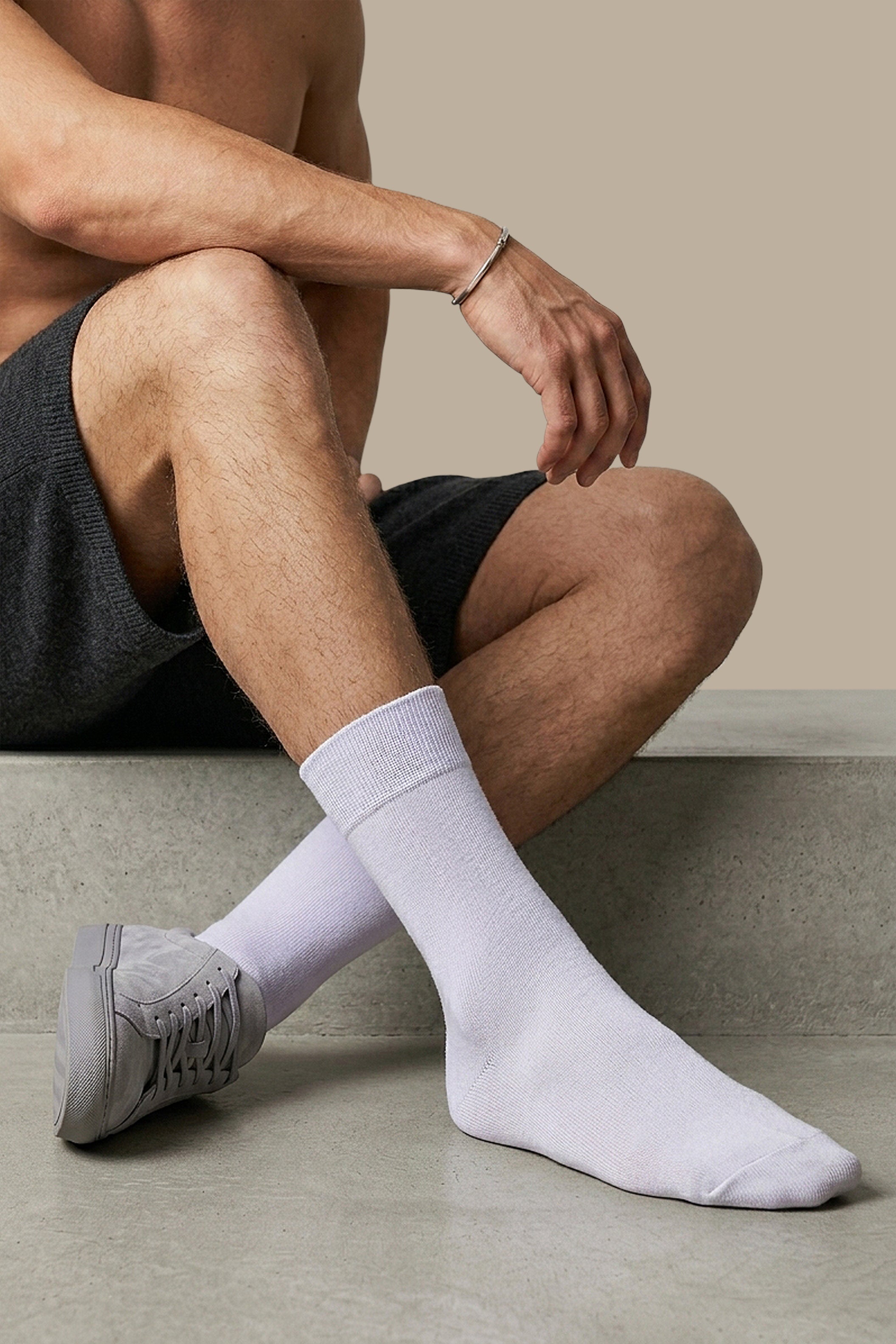 White Fil D'Écosse Socks