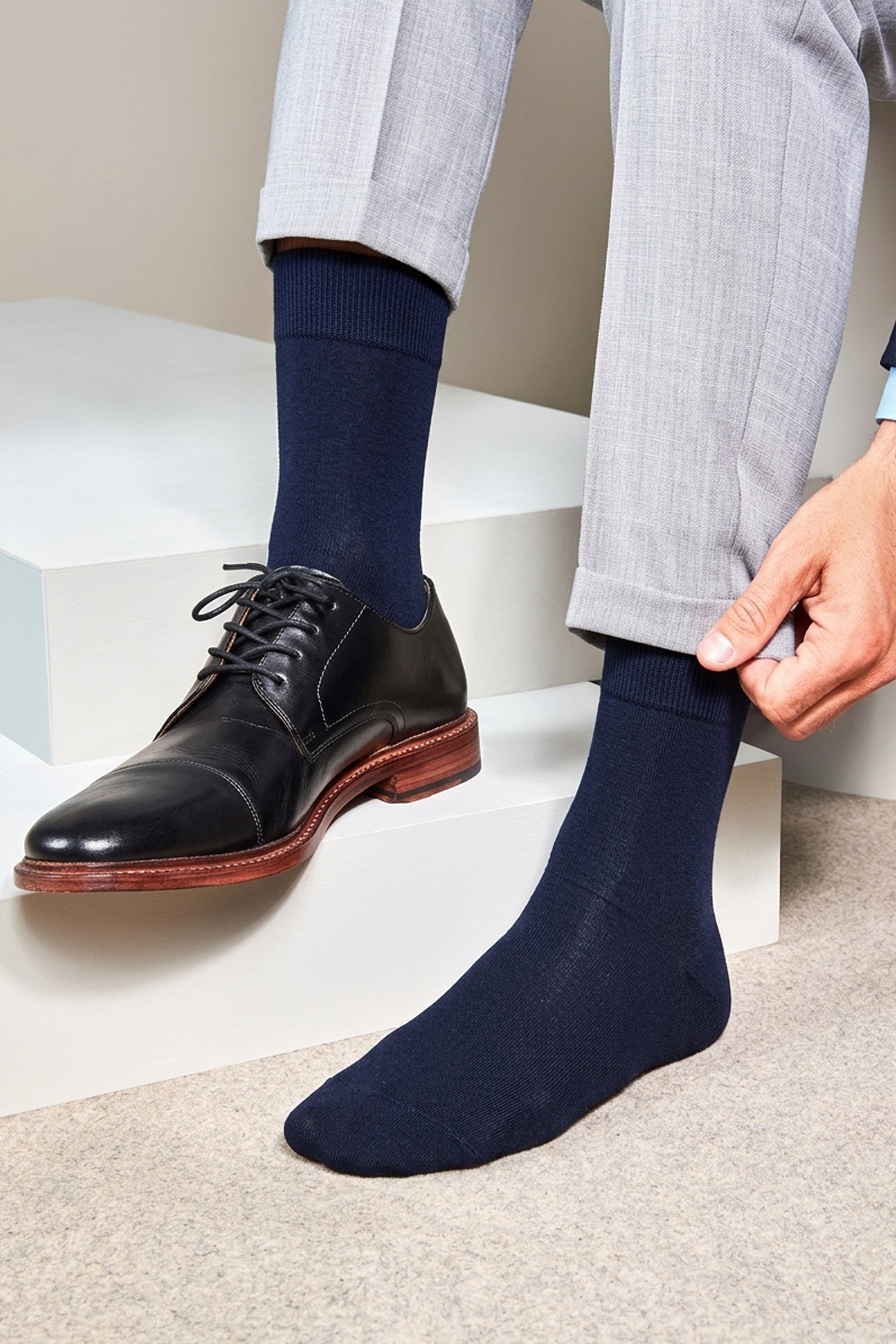 Navy D'Écosse Socks