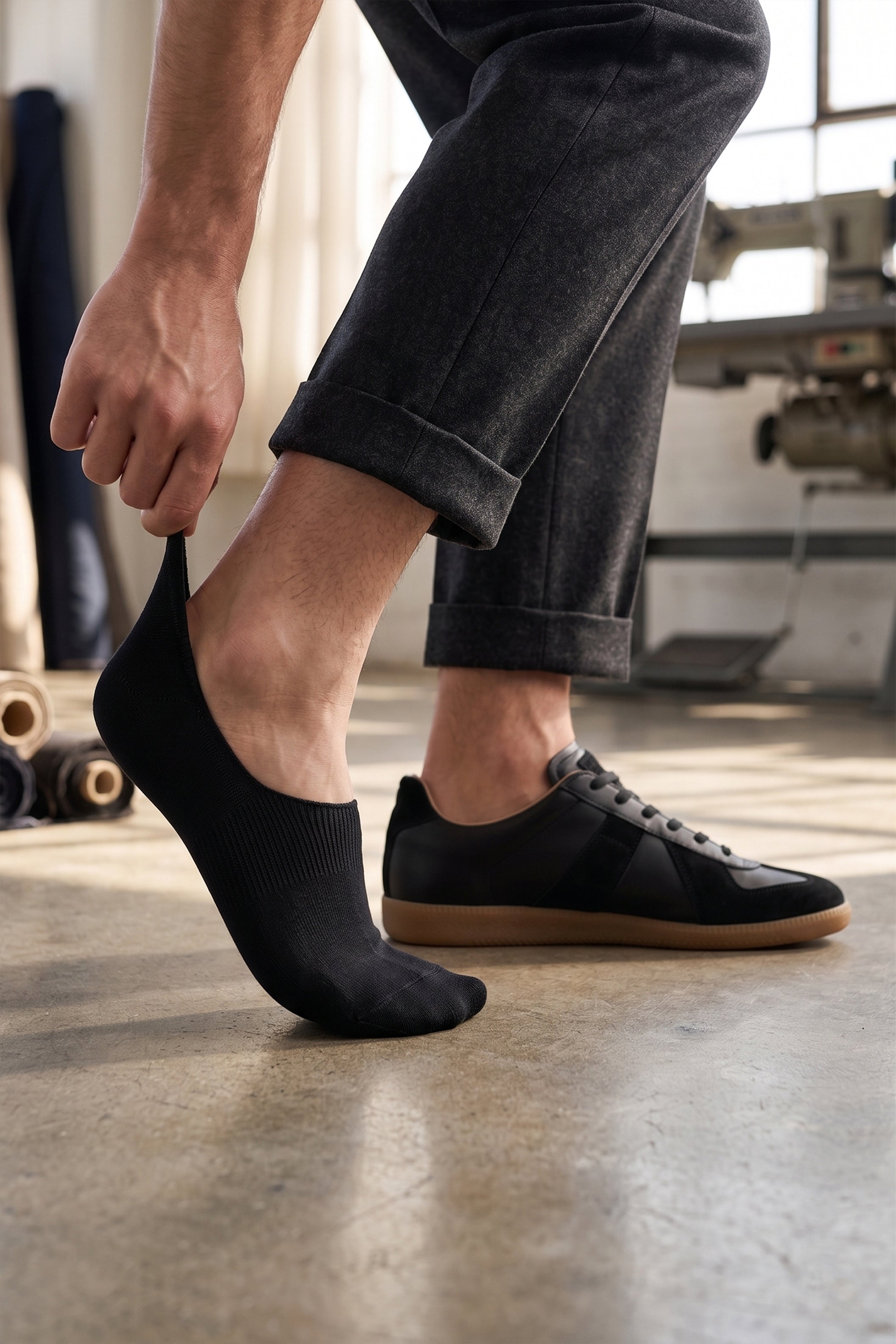 Black Invisible Socks