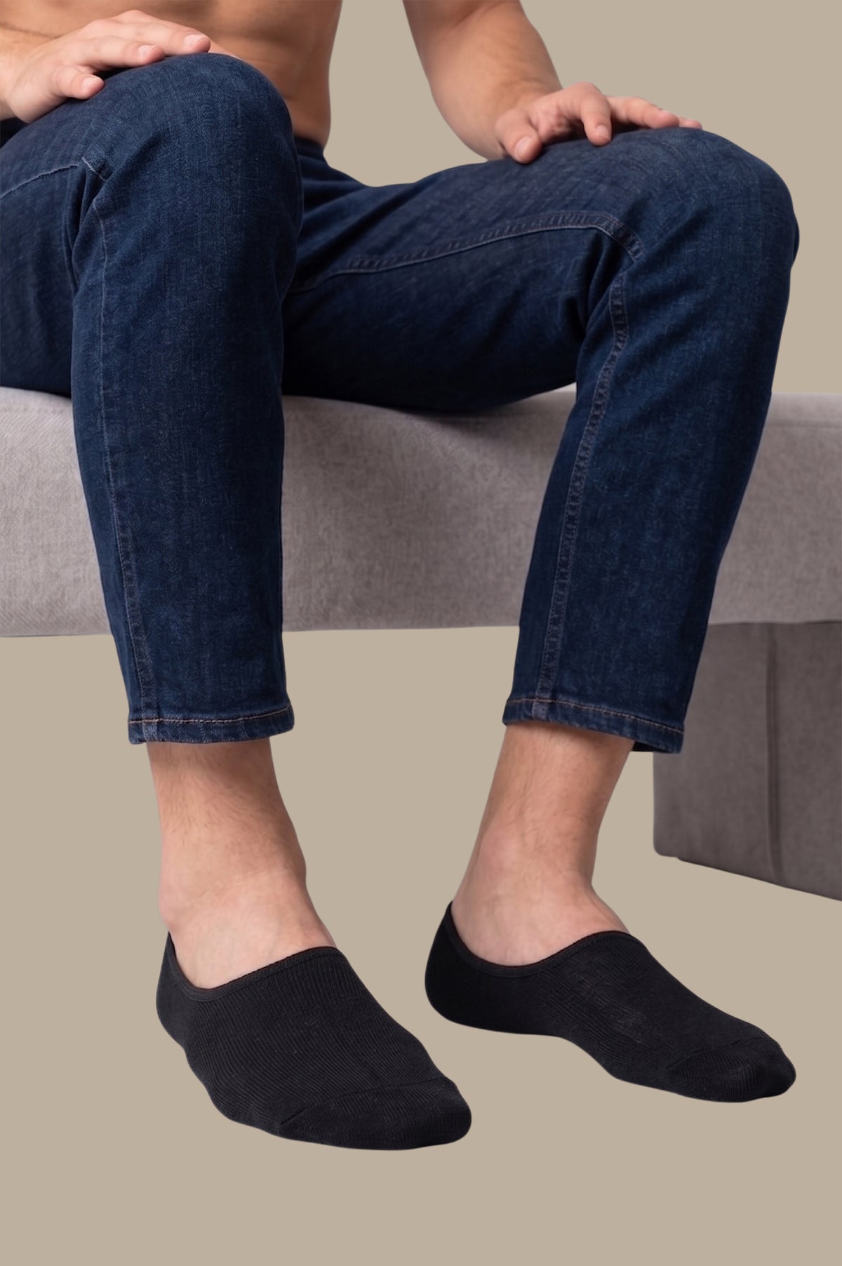 Black Half Down Socks