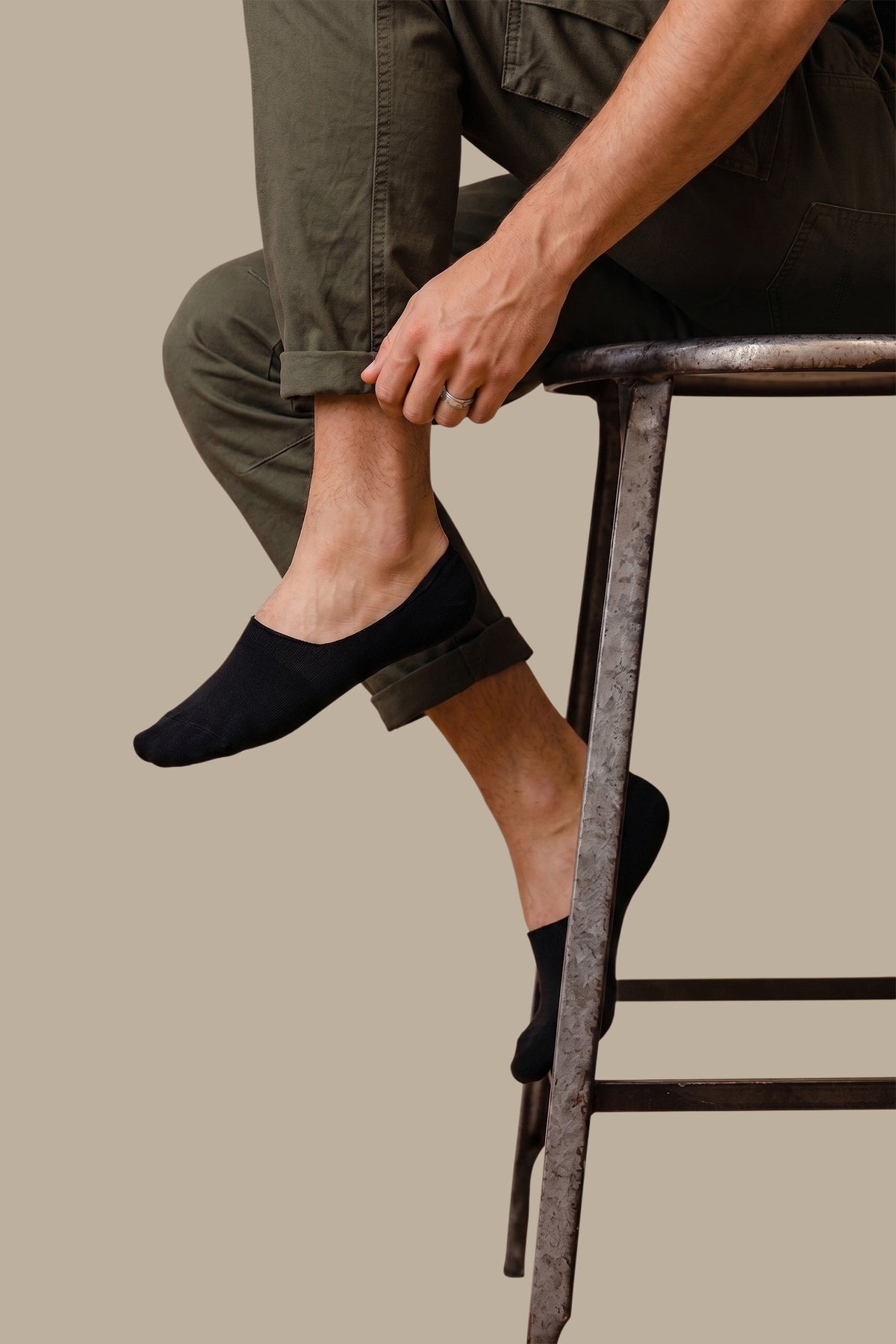 Black Invisible Basic Socks