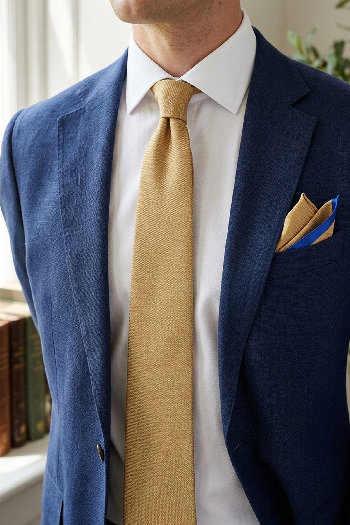 Dark Gold Classic Structured Tie Set