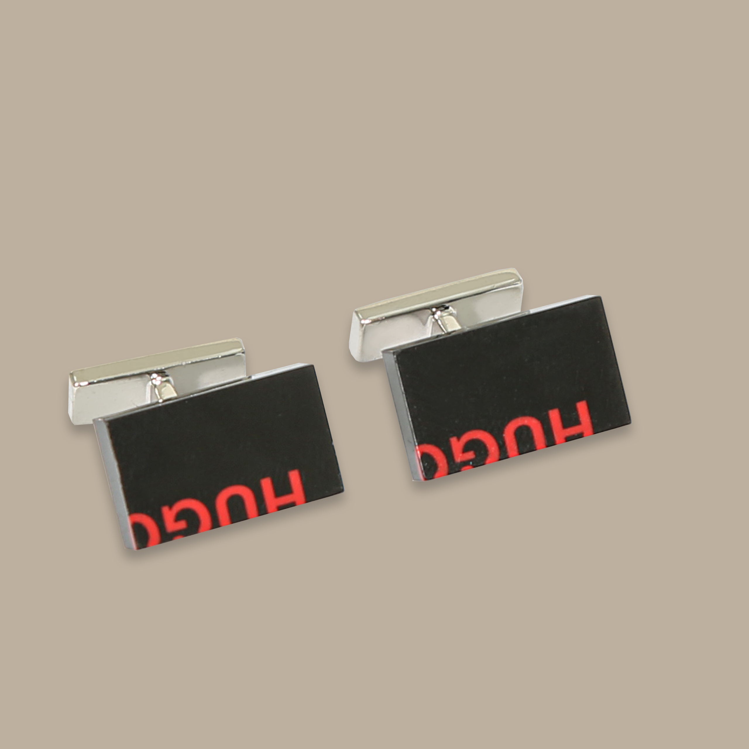 Hugo Black Cufflinks - Sleek & Modern Design