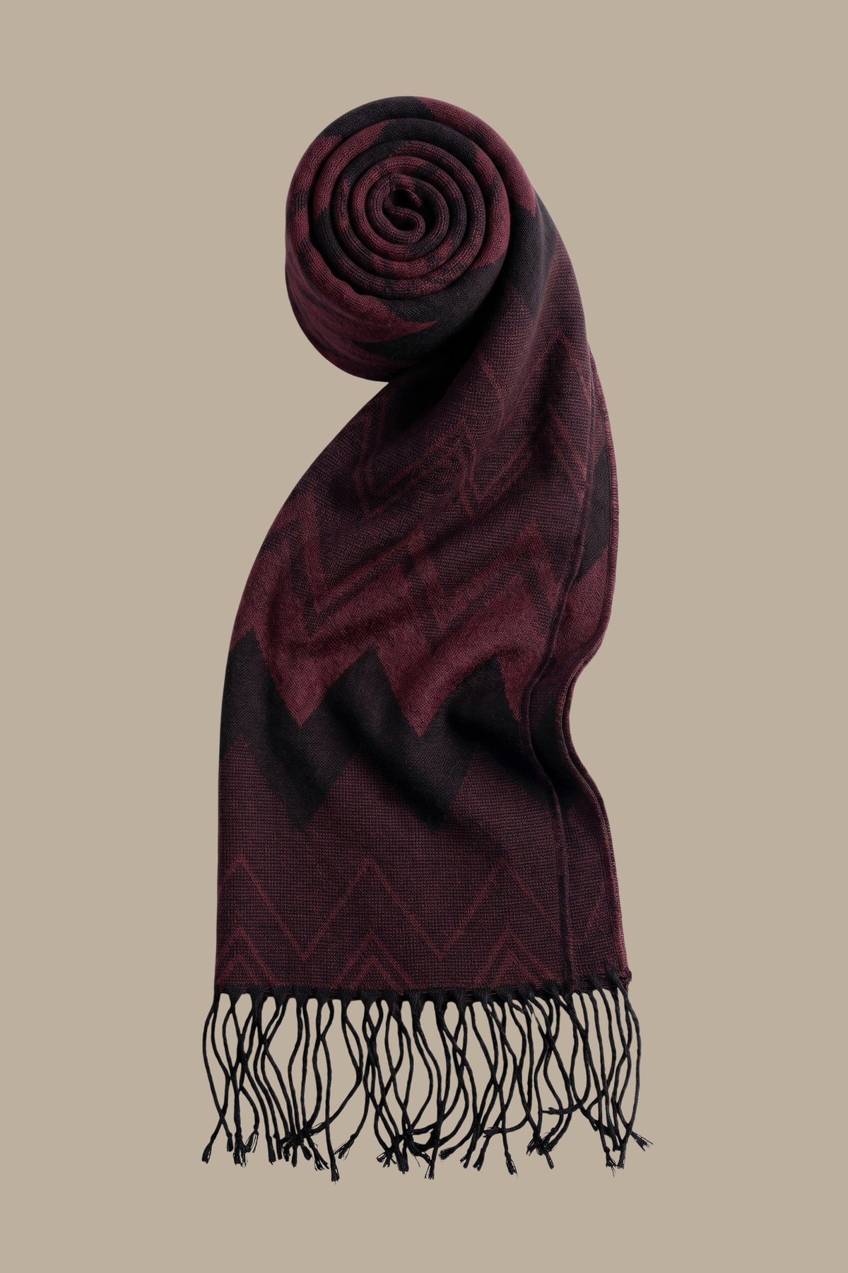Scarf ZigZag-Burgundy