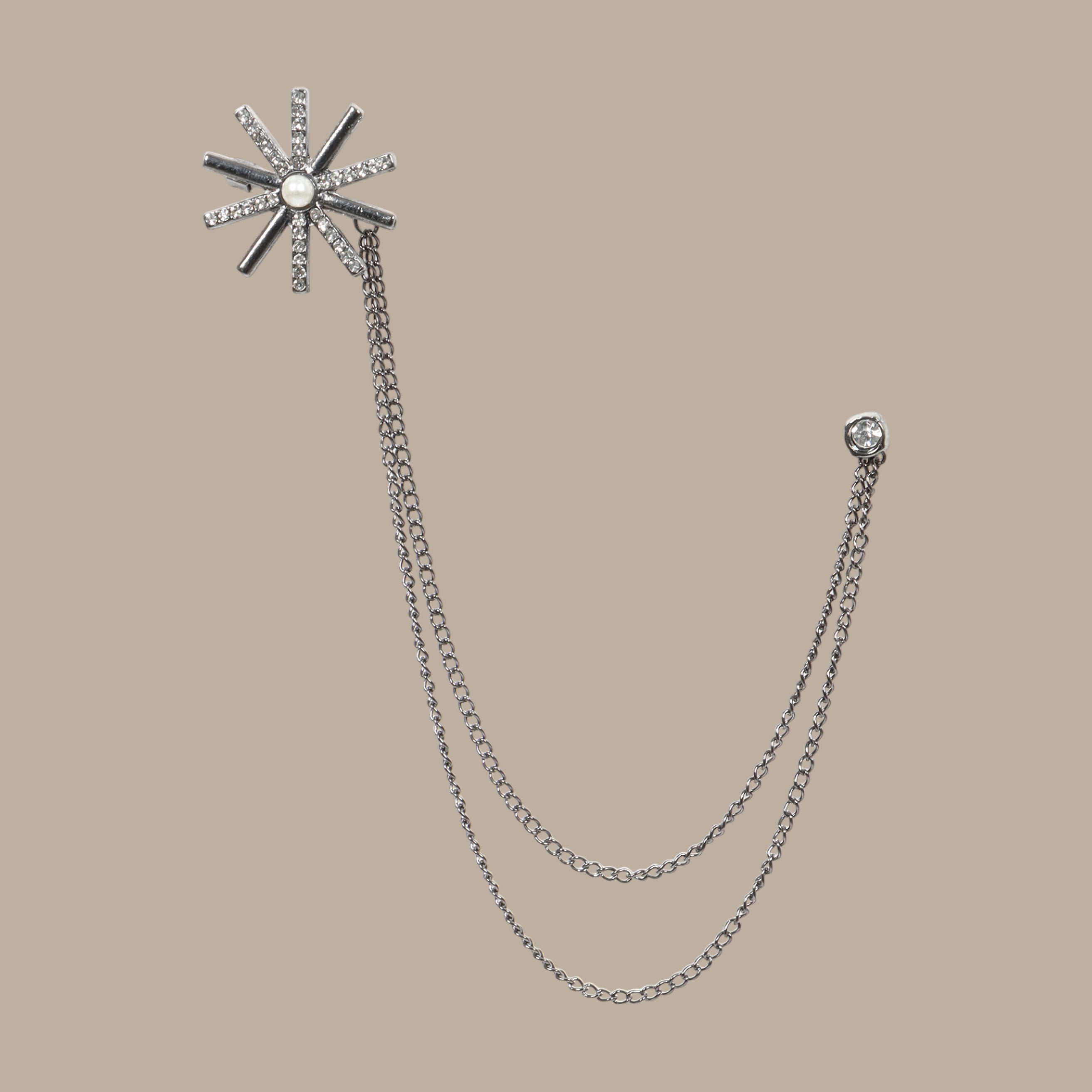 Sun Pearl Chain in Silver