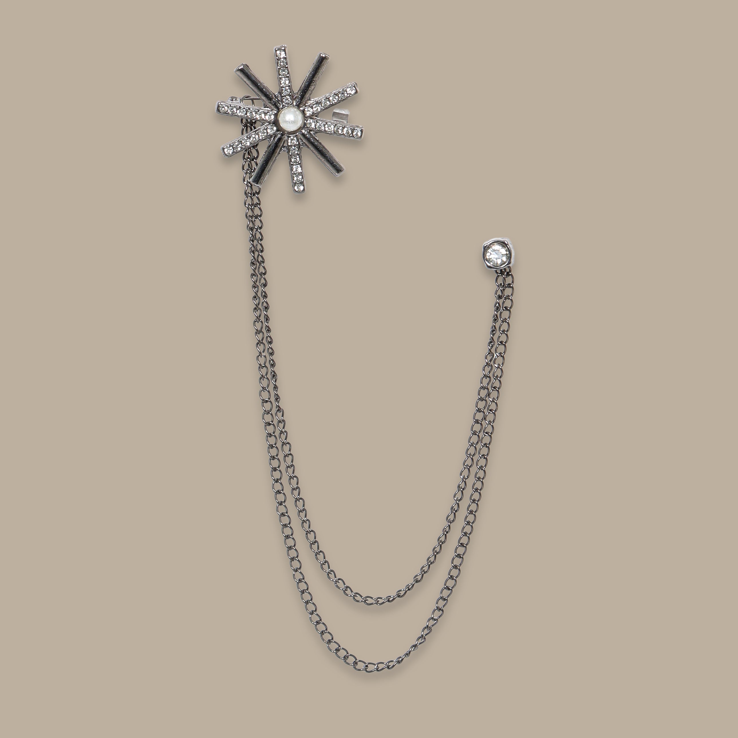 Sun Pearl Chain in Silver