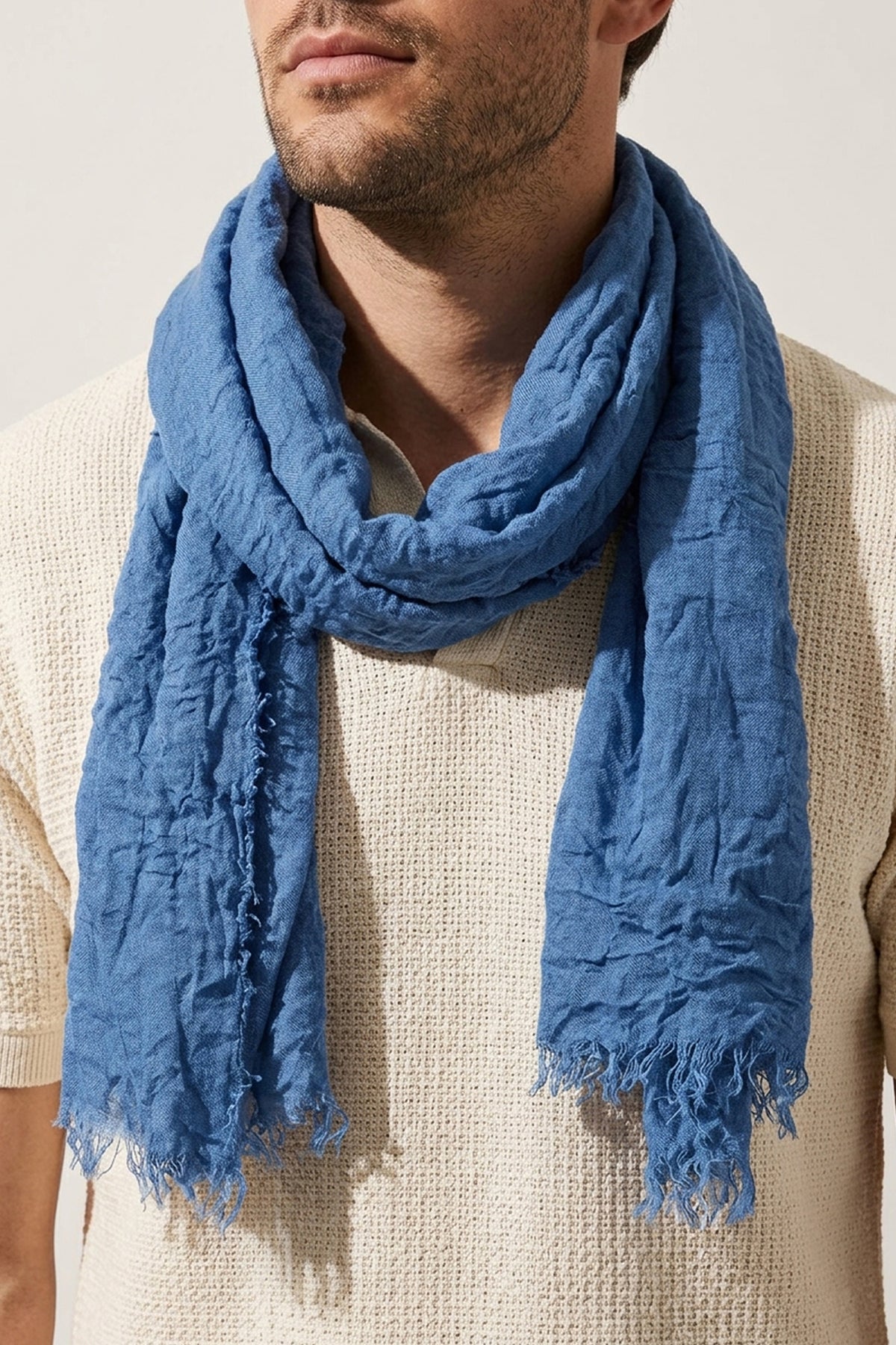 Plain Blue Scarf