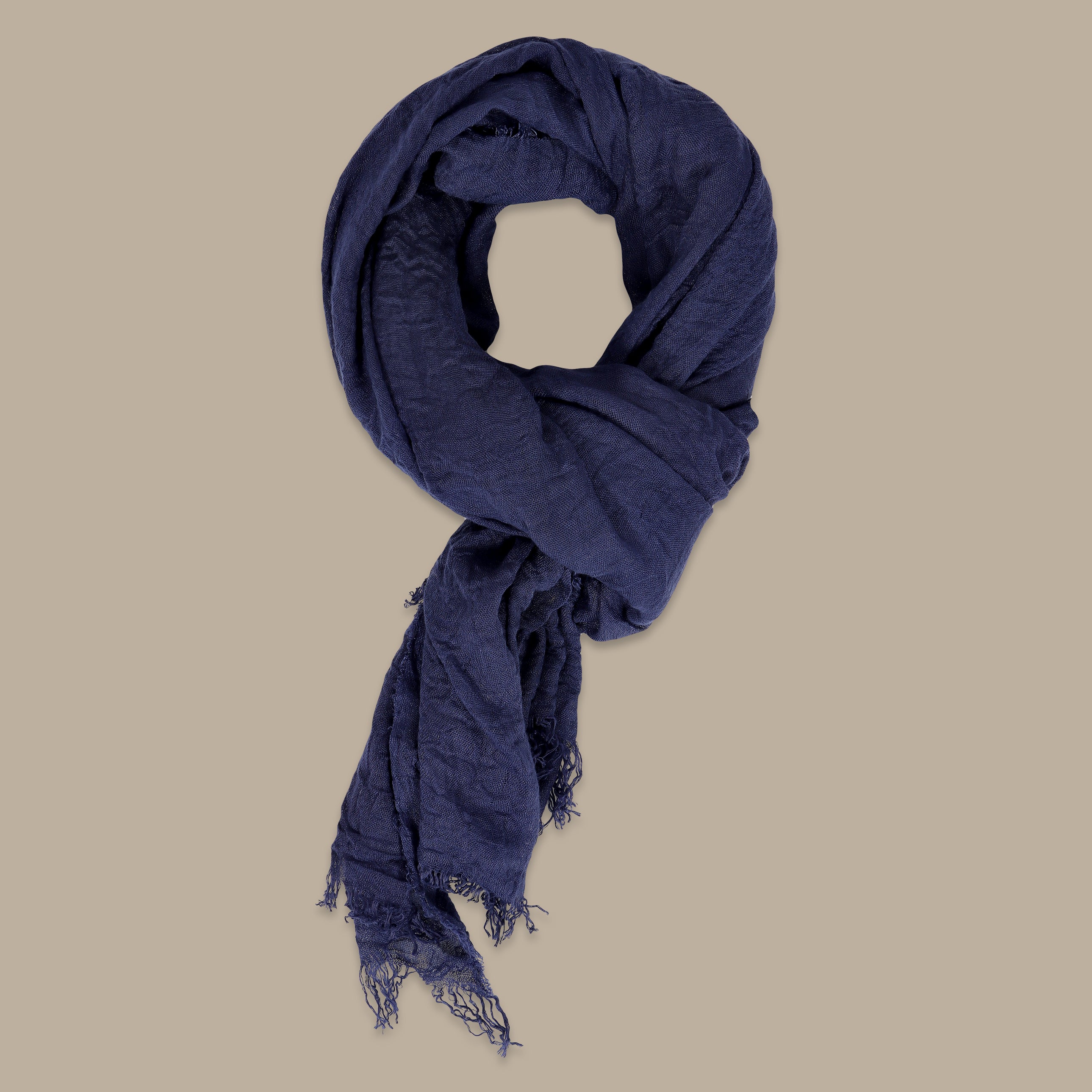 Plain Navy Scarf