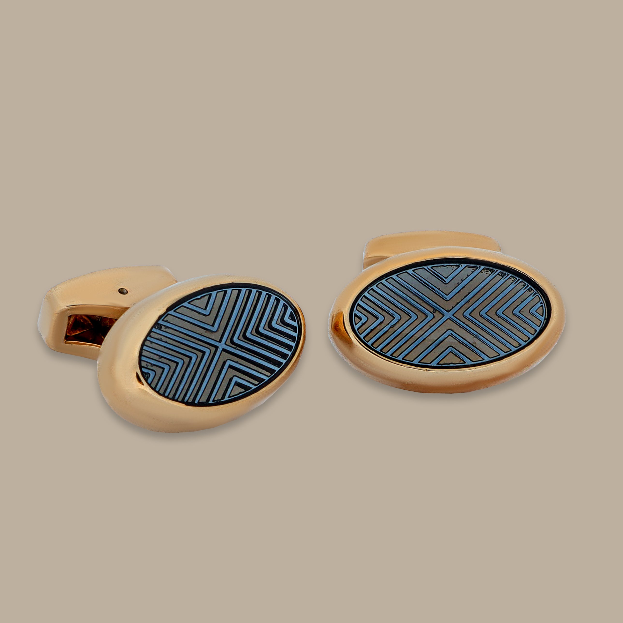 Oval Gold Cufflinks