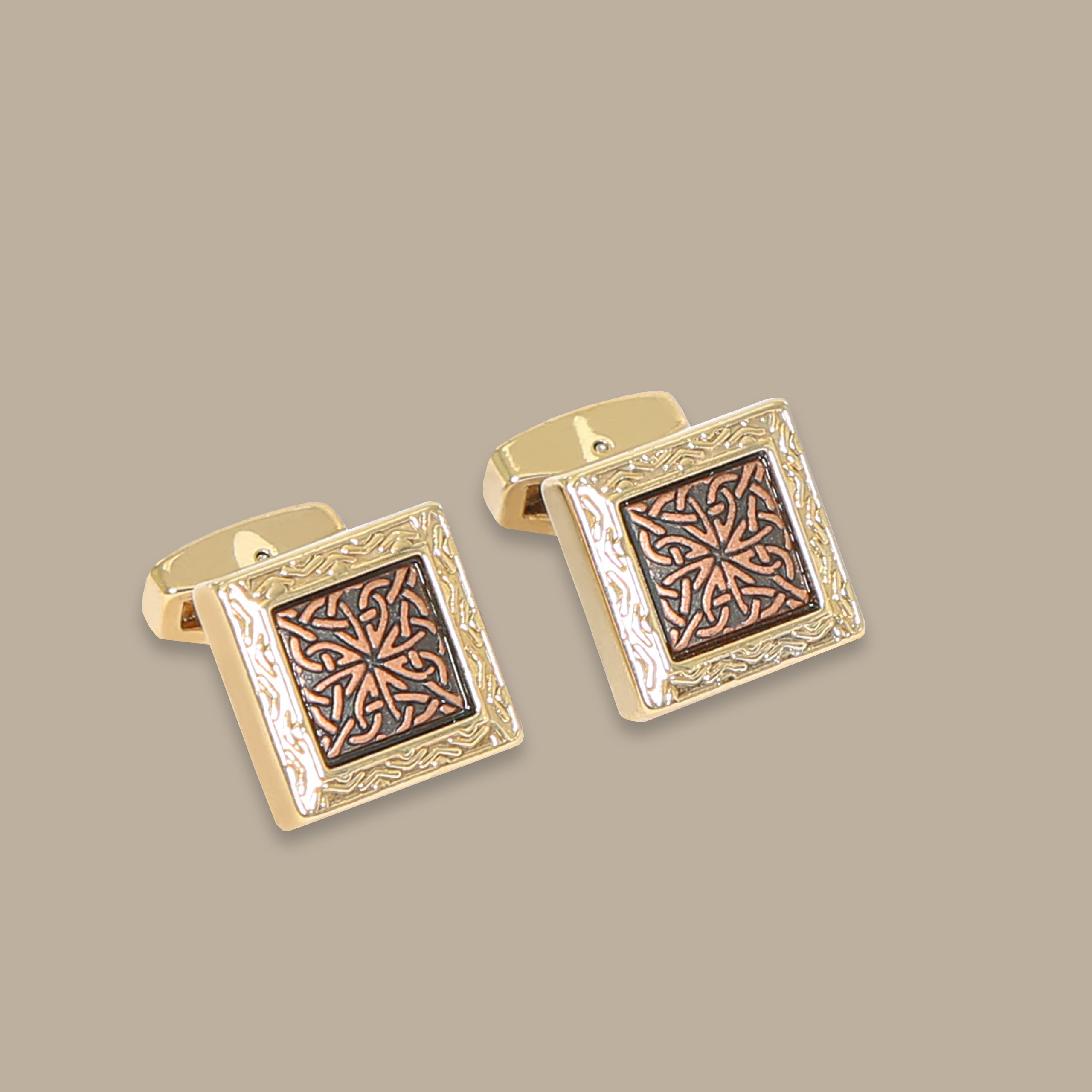 Square Gold Cufflinks