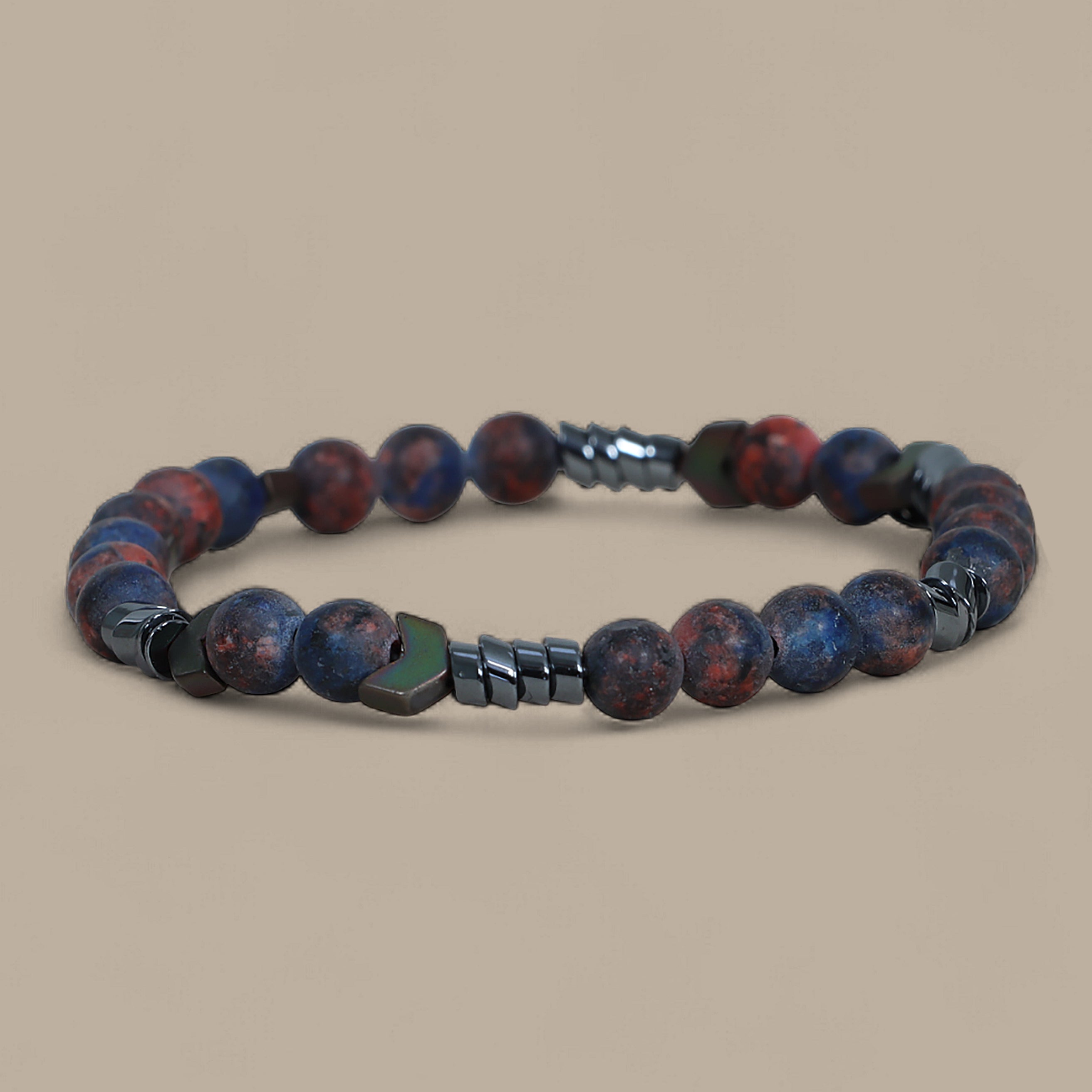 Stone Bracelet Red Blue Mix