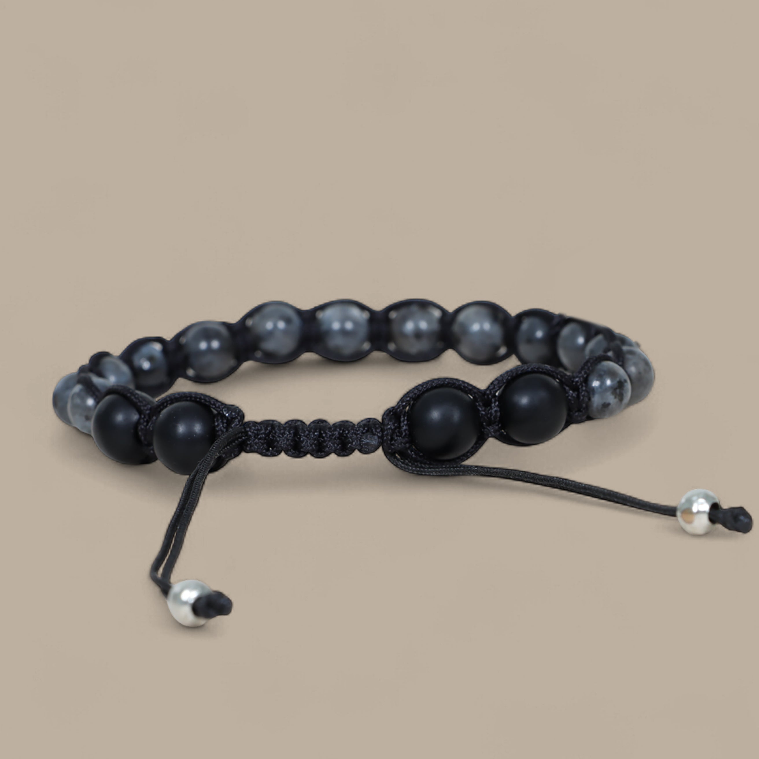 Black Laced Stone Bracelet