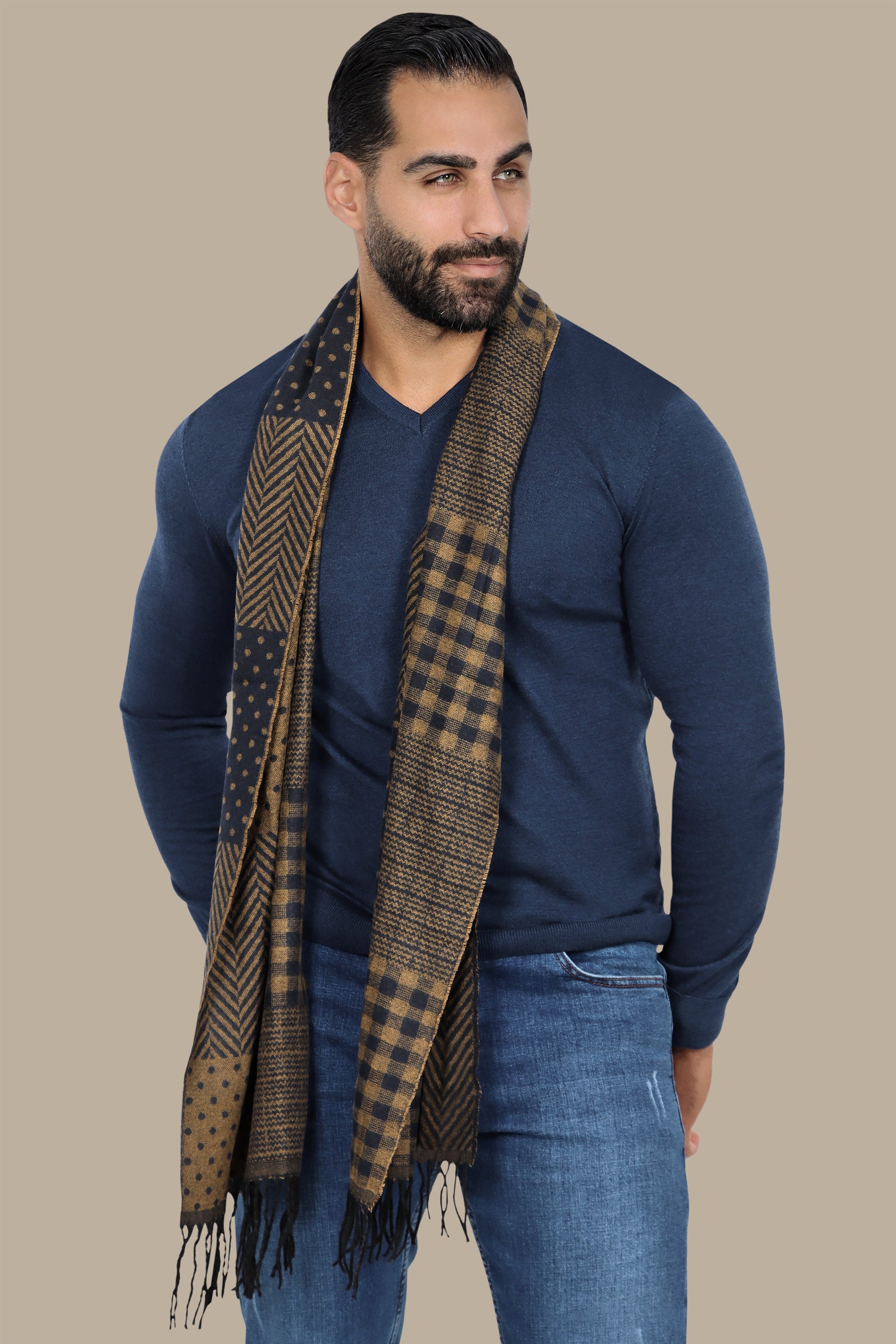 Petrol V-Neck Basic Sweater