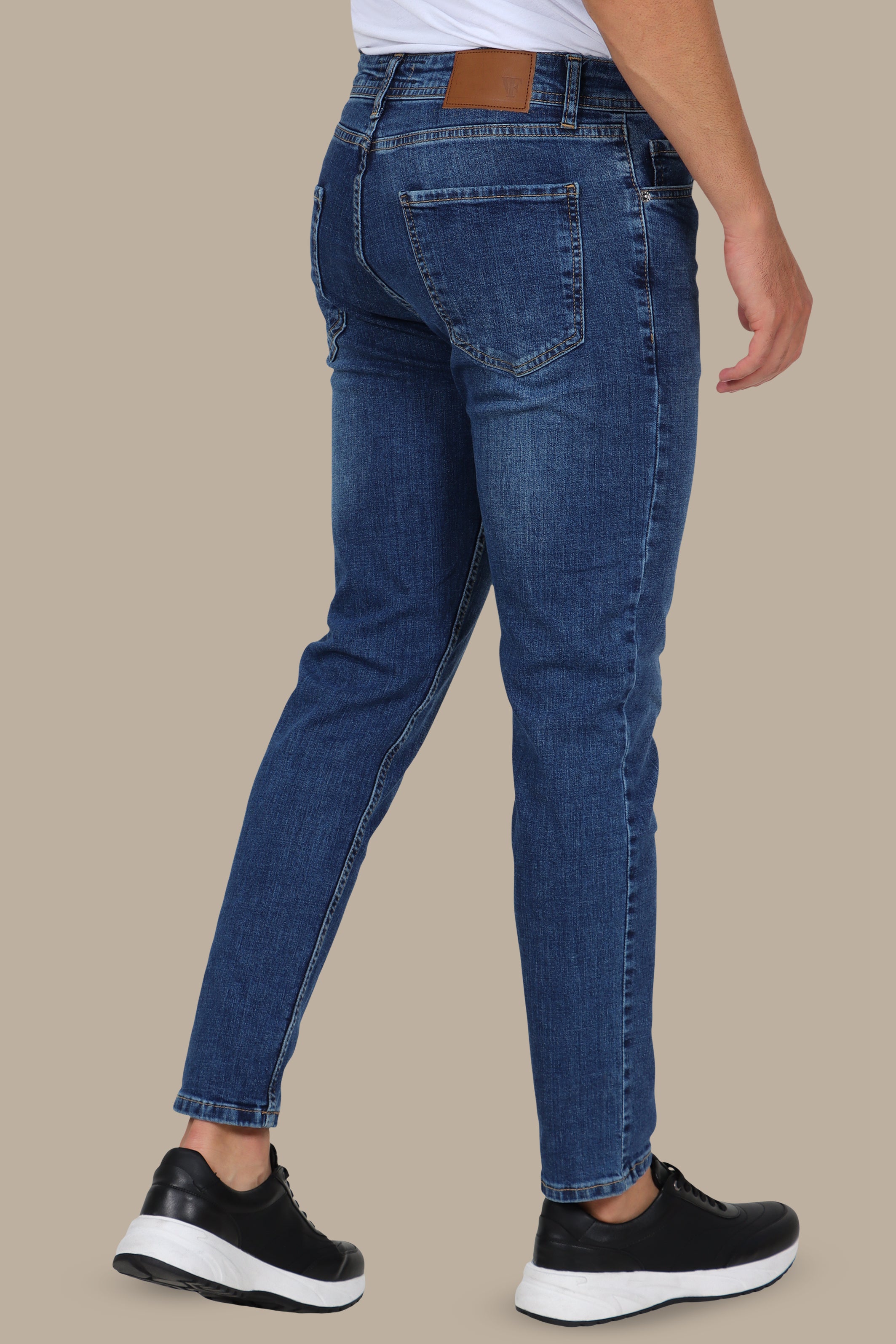 Navy Tie-Dye Semi-Regular Jeans