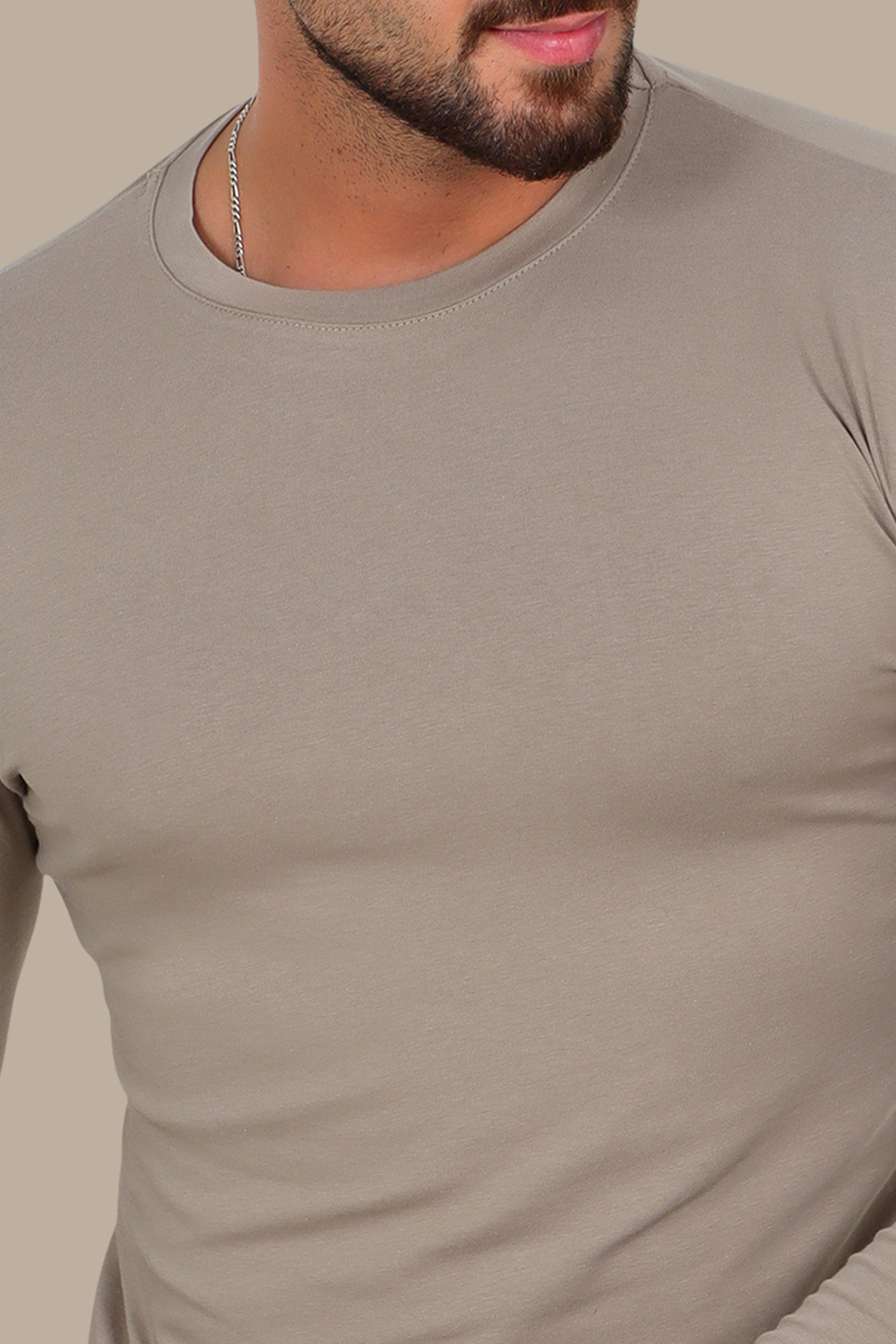 Mocha Basic Long Sleeve Top