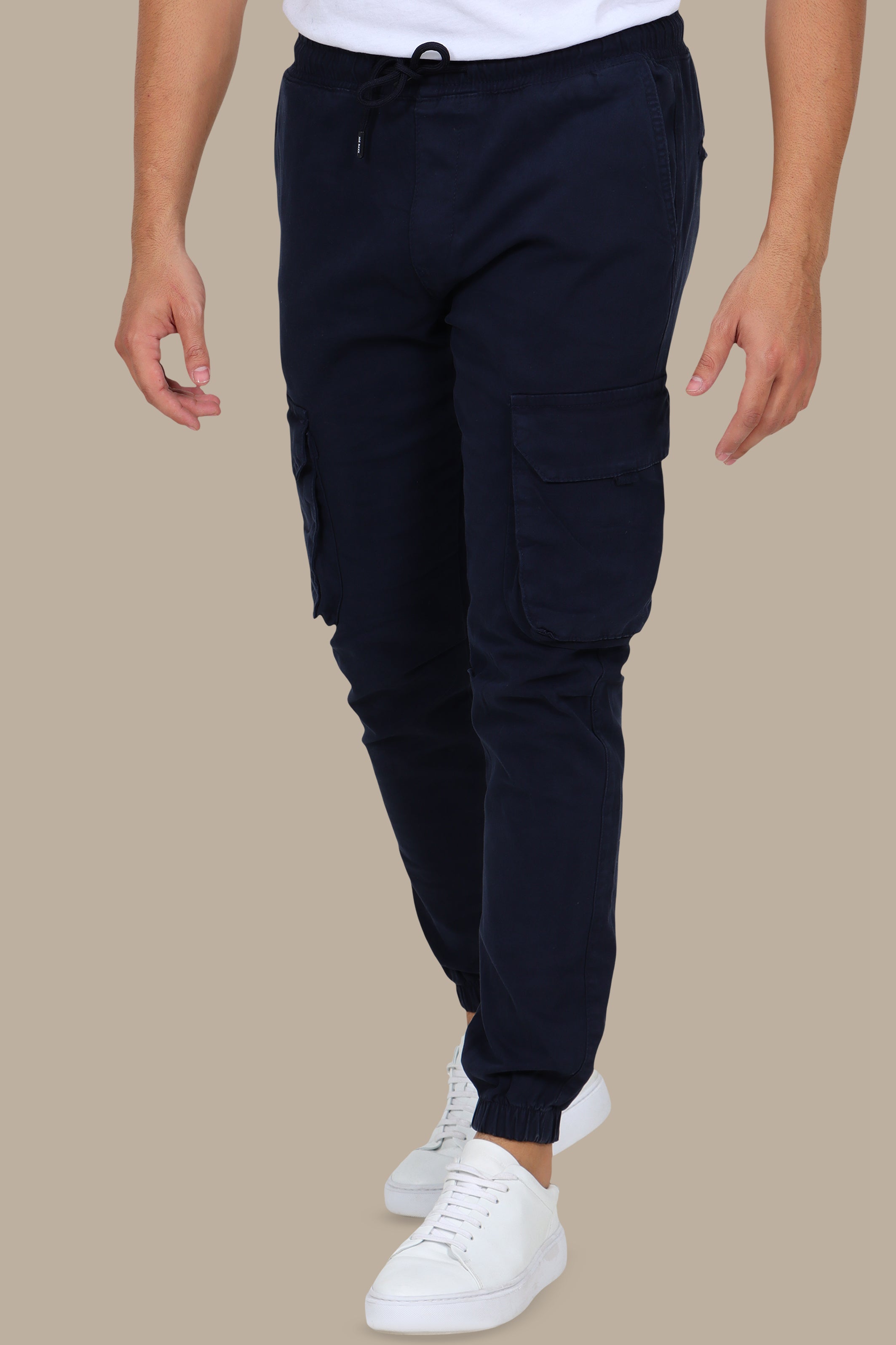 Dark Navy Cargo Pant with Band