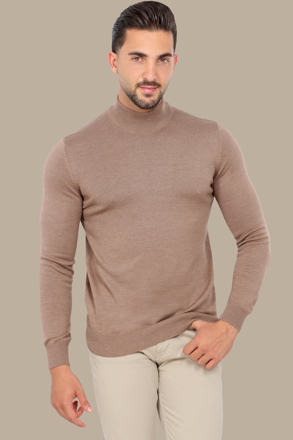 Cozy High-Neck Sweater –