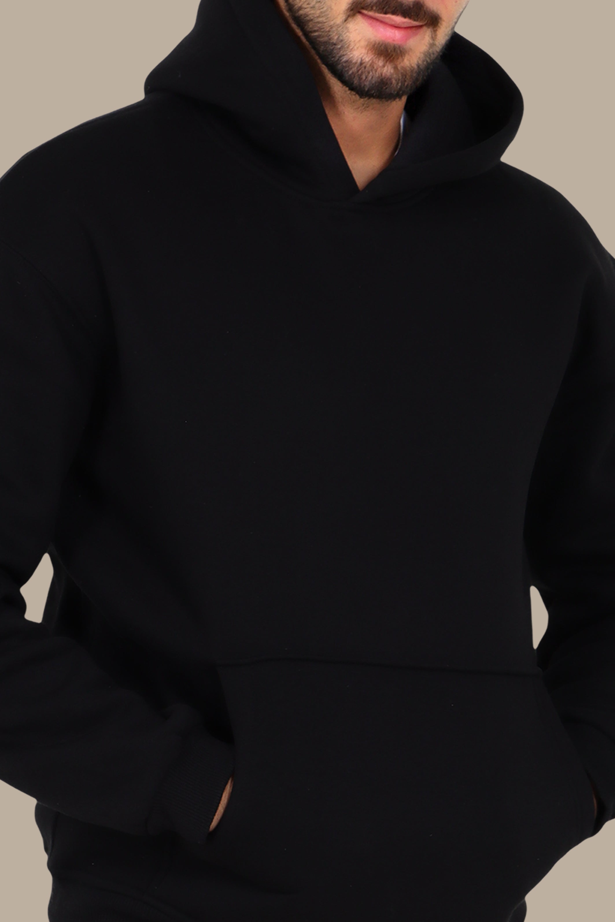 Minimal Comfort: Oversized Basic Hoodie Black