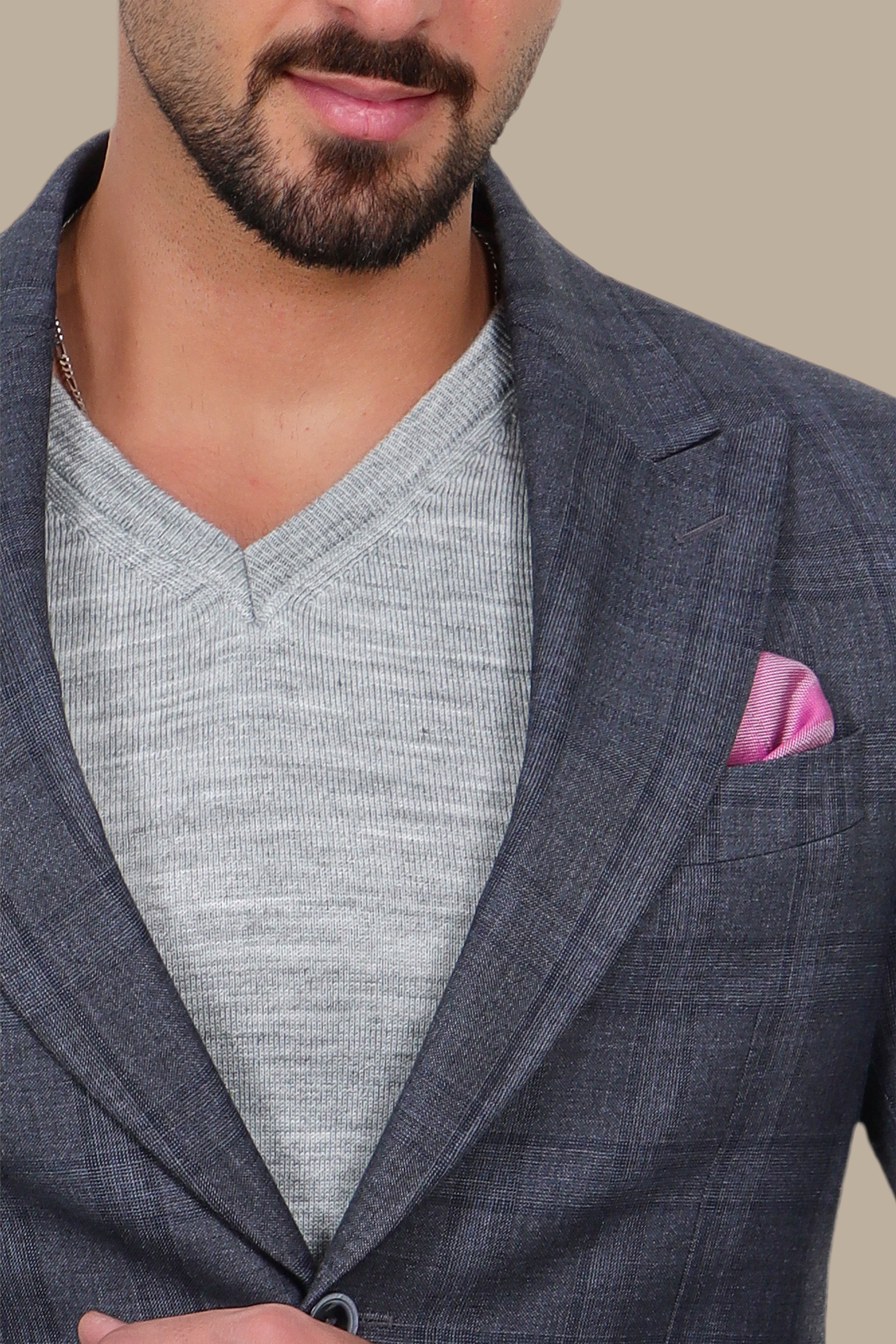 Blazer Checked Peak | Dark Gray